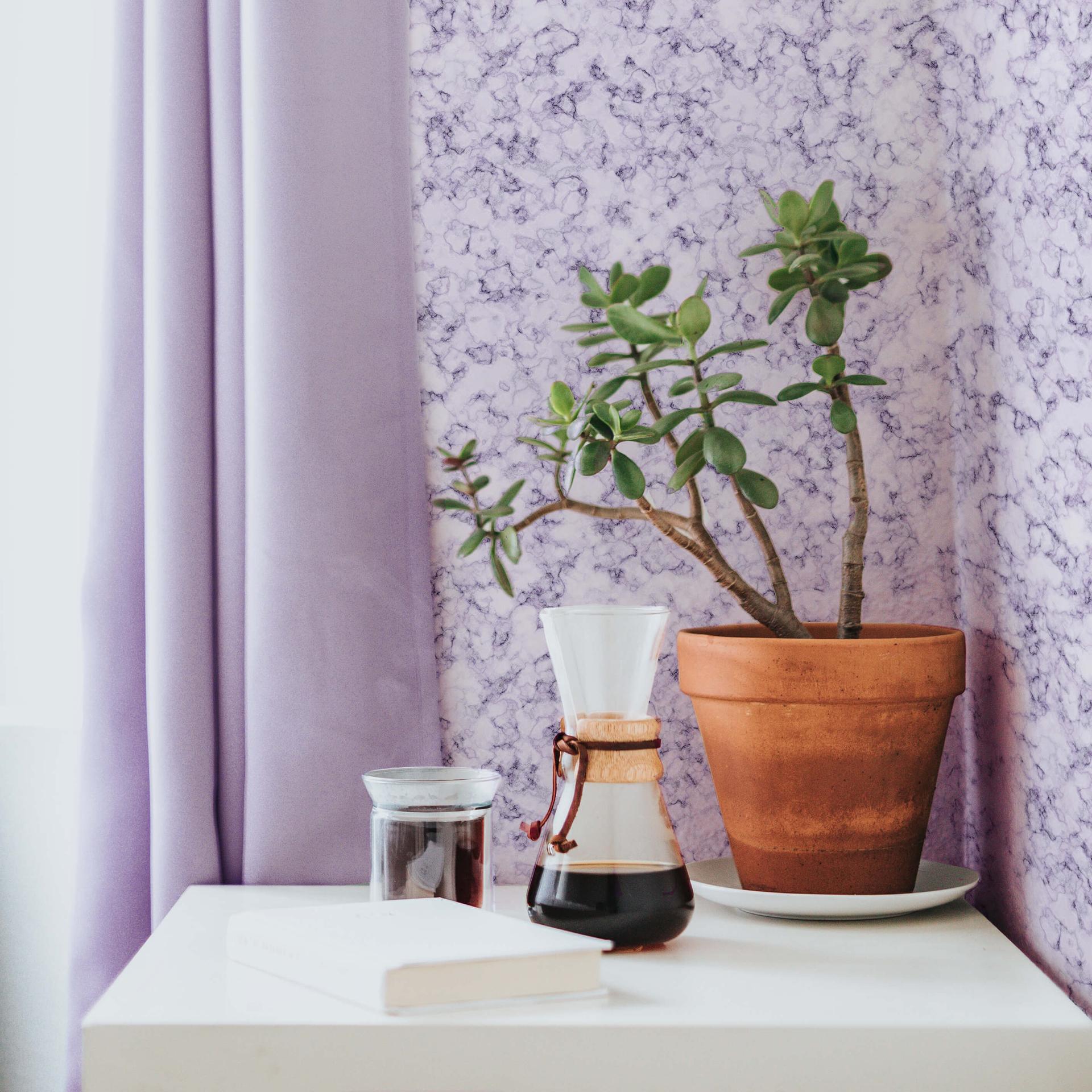 Patroonbehang – Marmer – violet