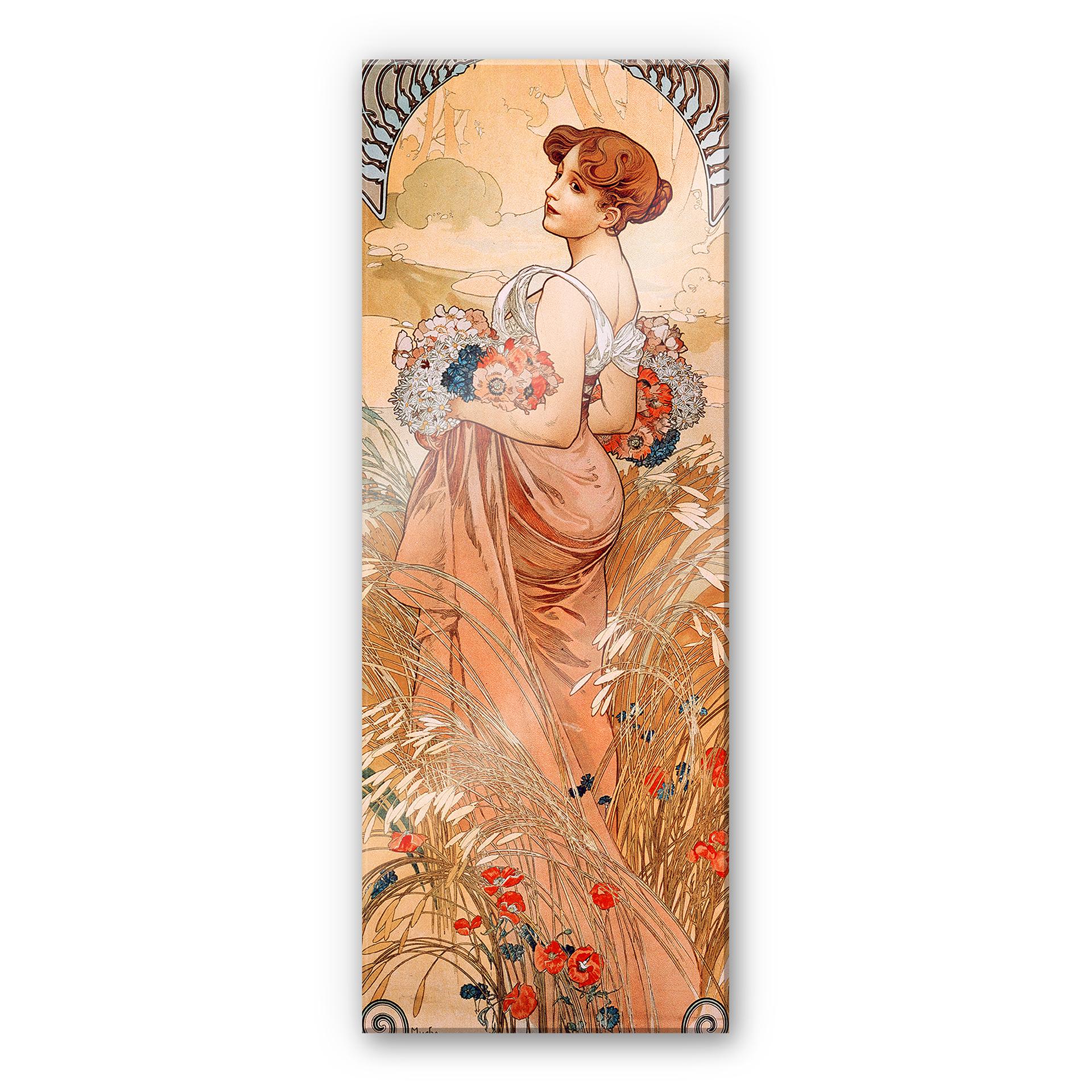 Akrylbillede Mucha - Årstider: Sommer 1900