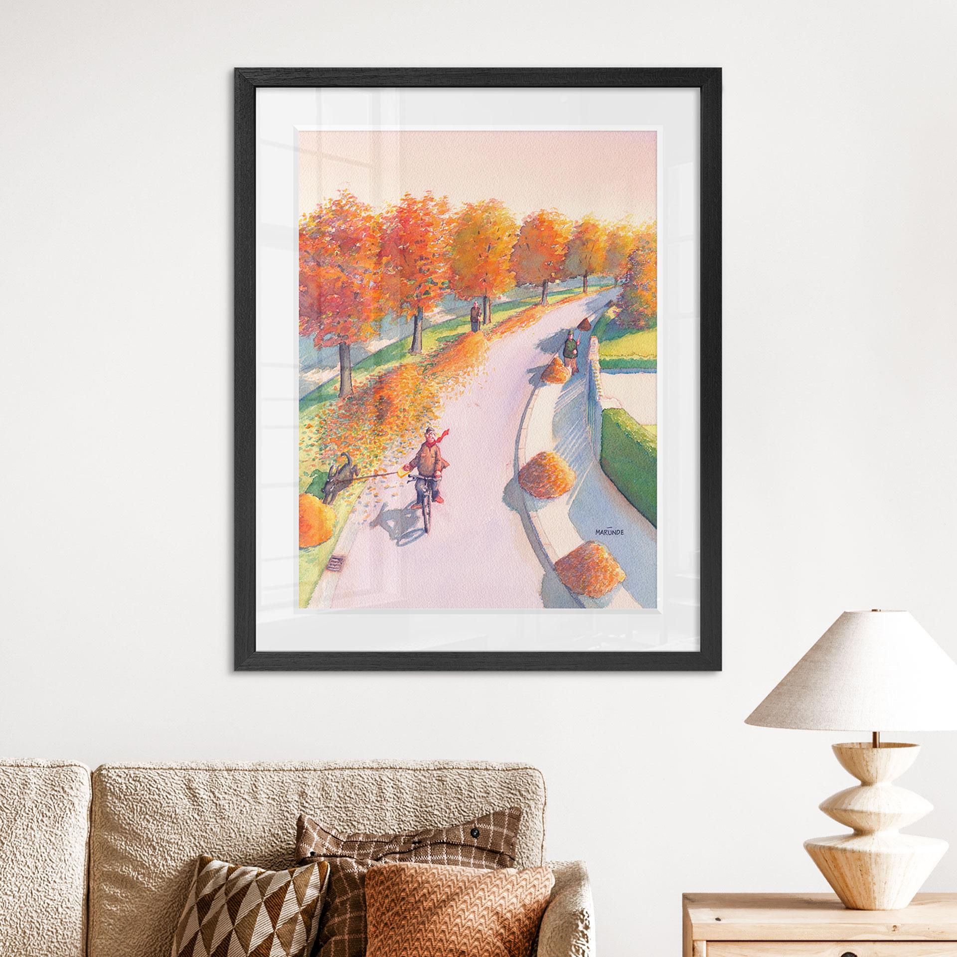 Kunstplakat med passepartout Marunde - Vi har det bare sjovt (2018)