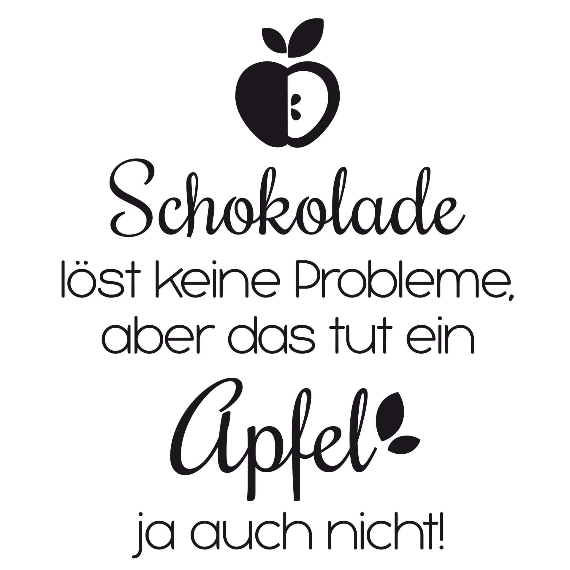 Wandtattoo Schokolade löst keine Probleme...