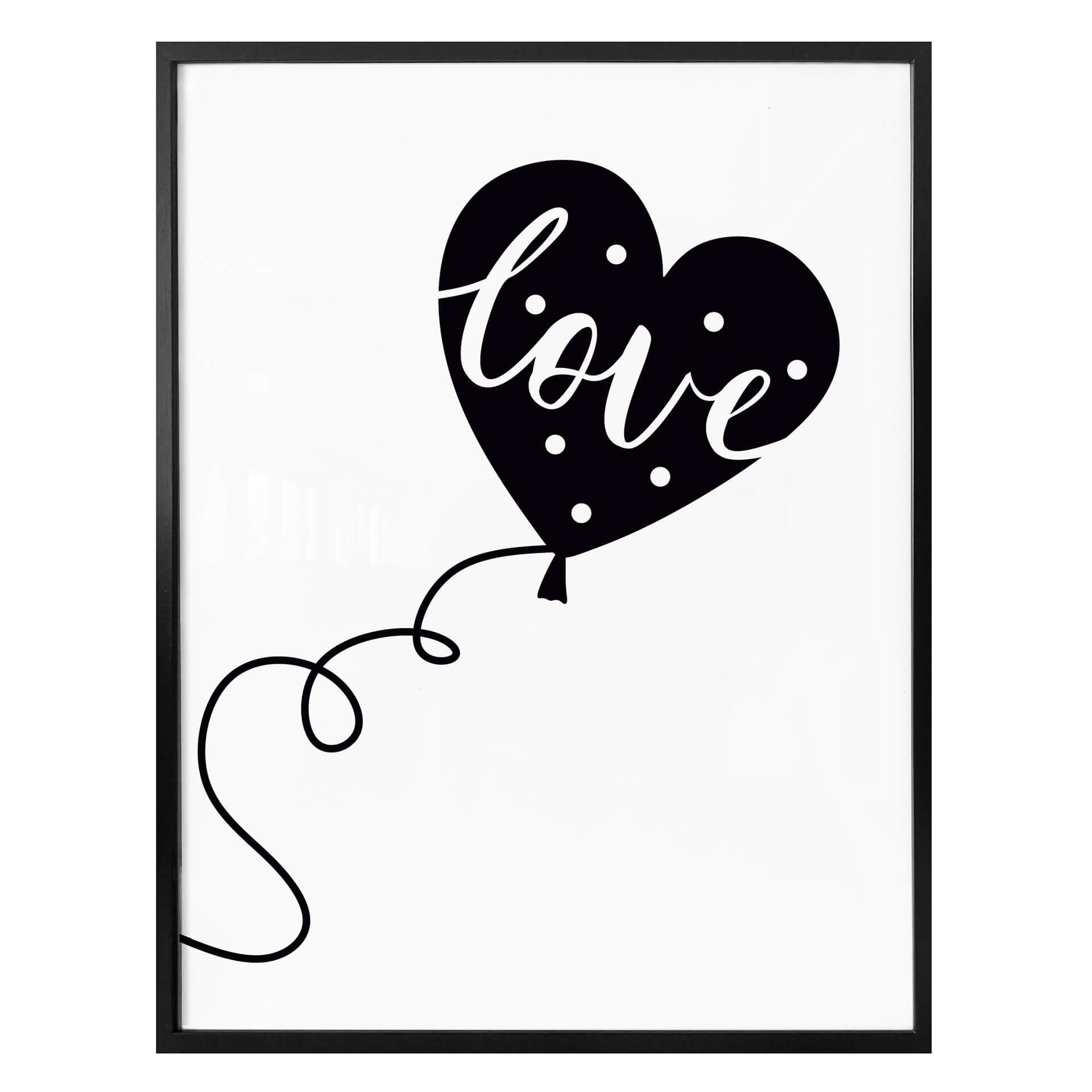 Póster Globo del amor