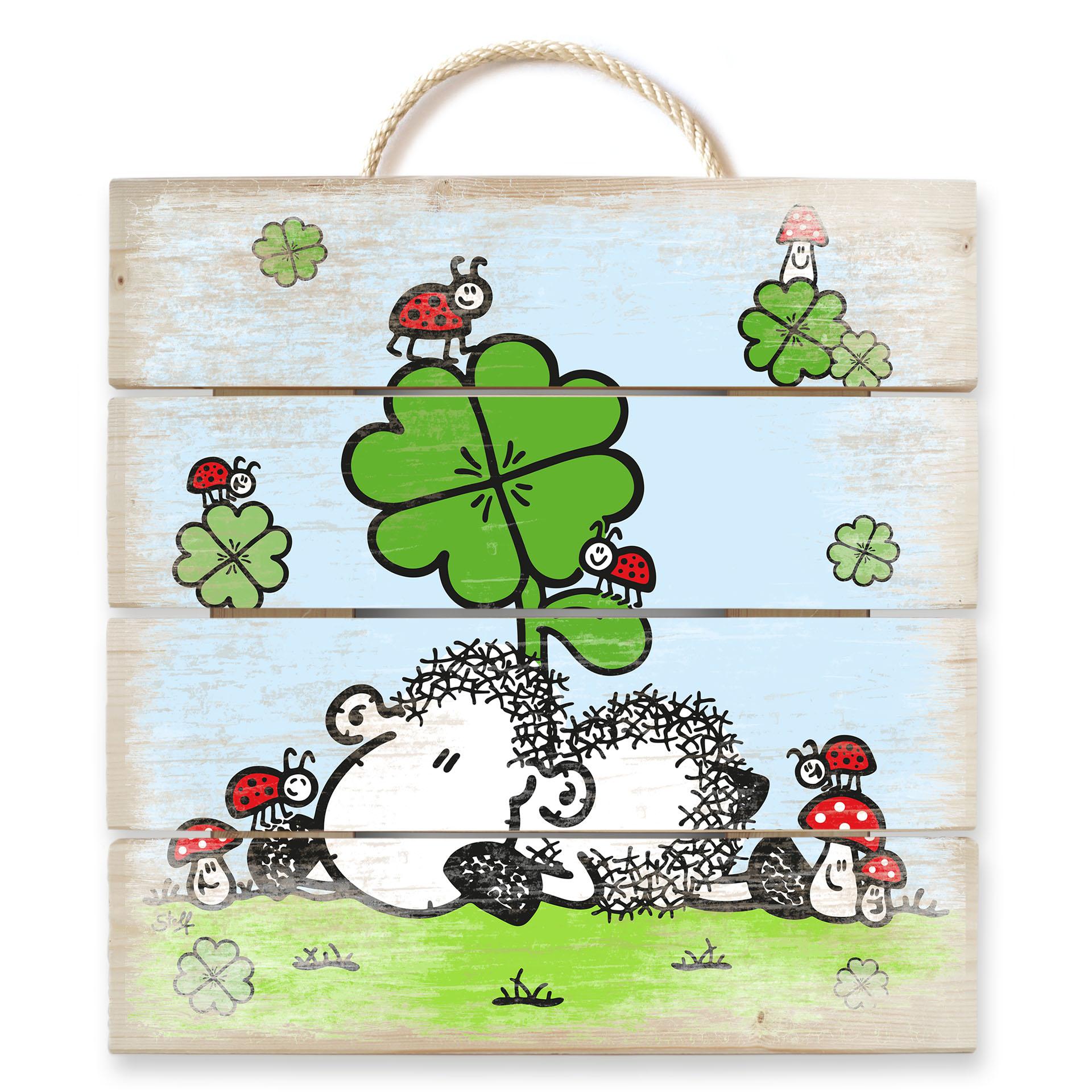 Holzbild sheepworld Glücksschaf