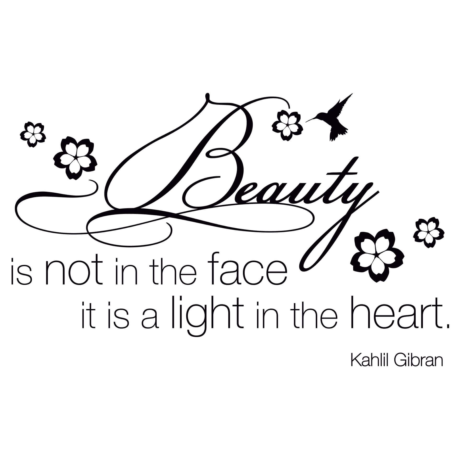 Adesivo murale - Beauty is not in the face...