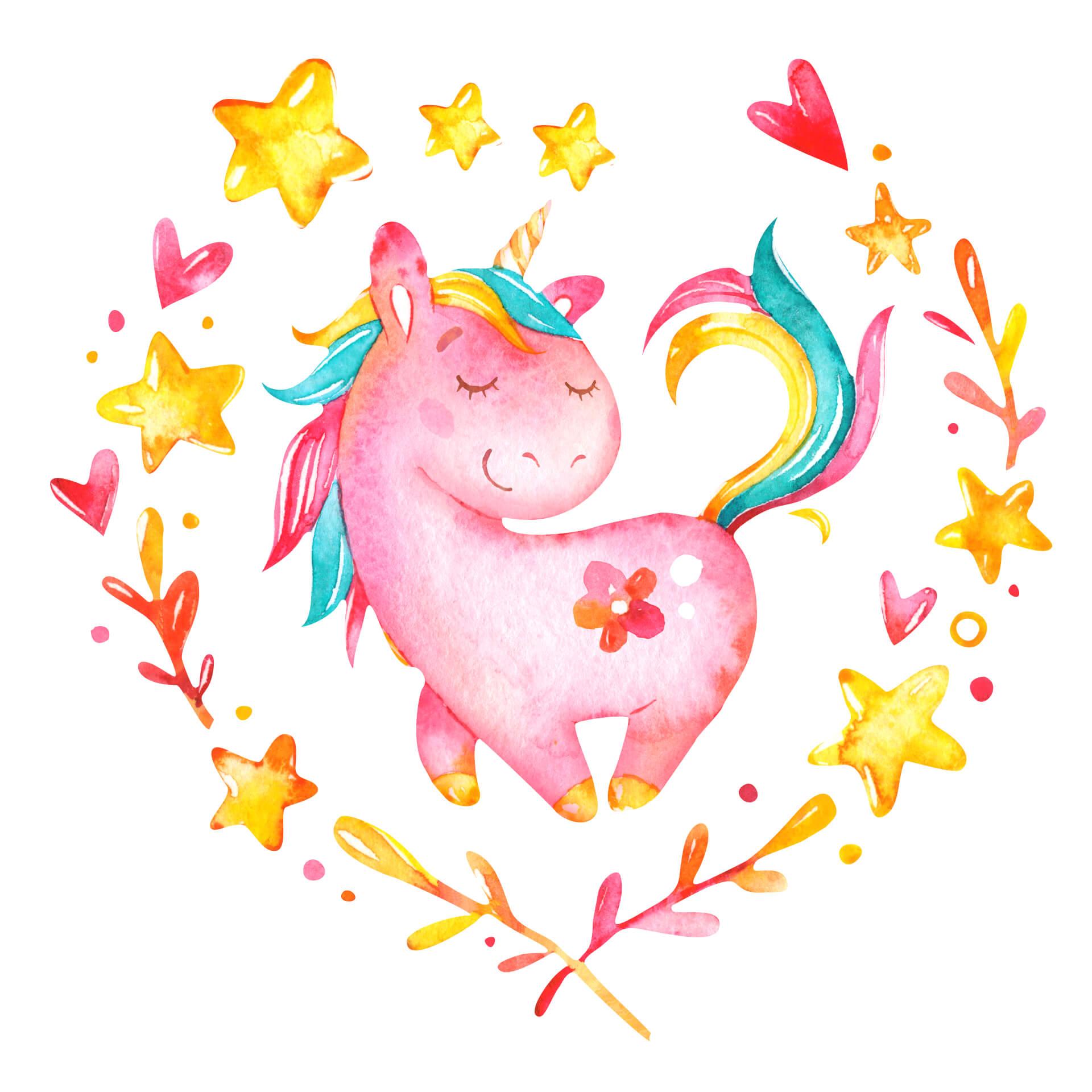 Muursticker Ruby de Eenhoorn