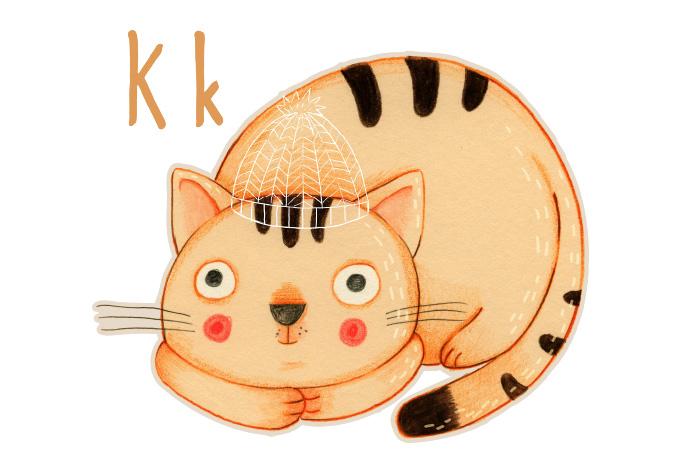 Muursticker Loske K is van Kat