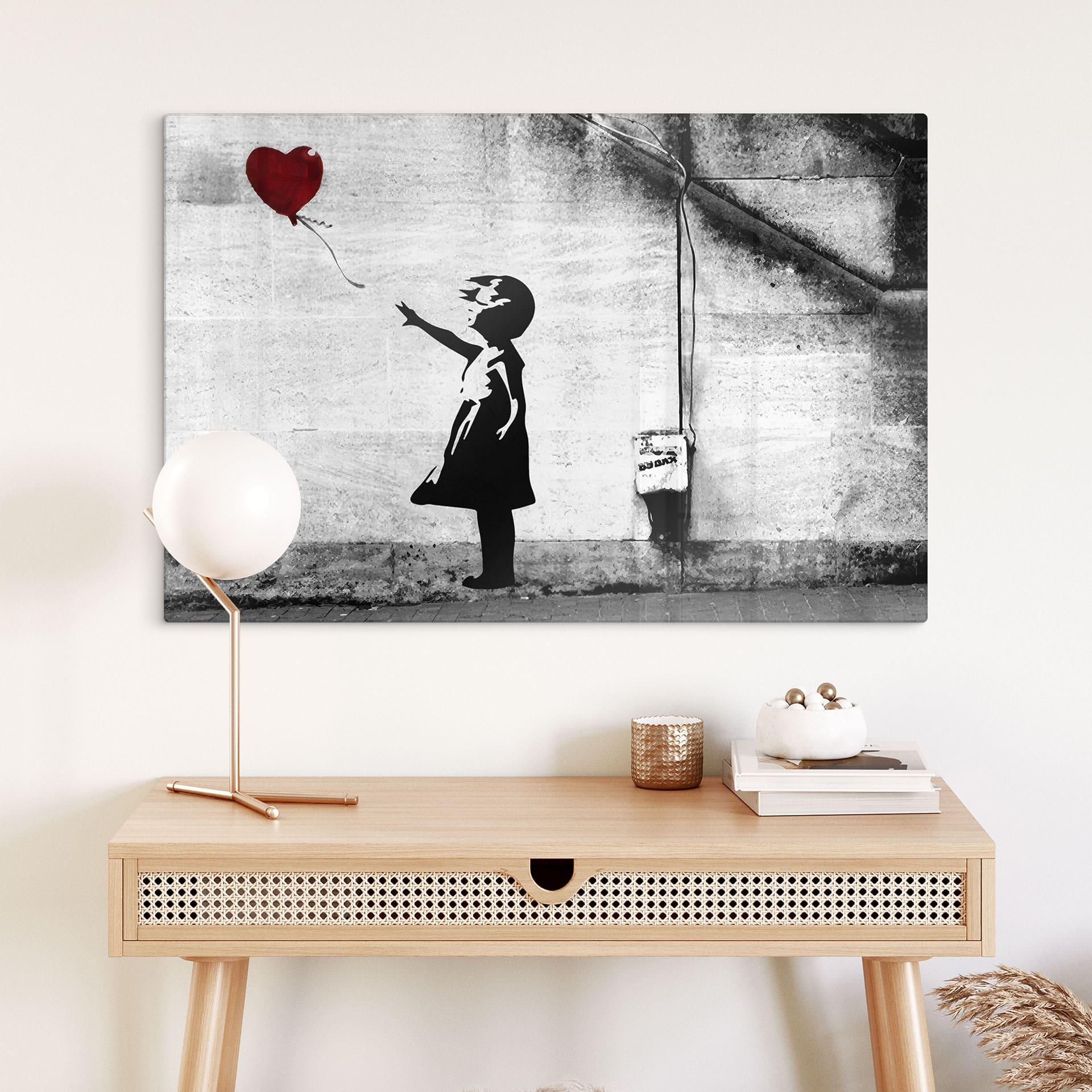 Glasbillede - Banksy - Pige med ballon