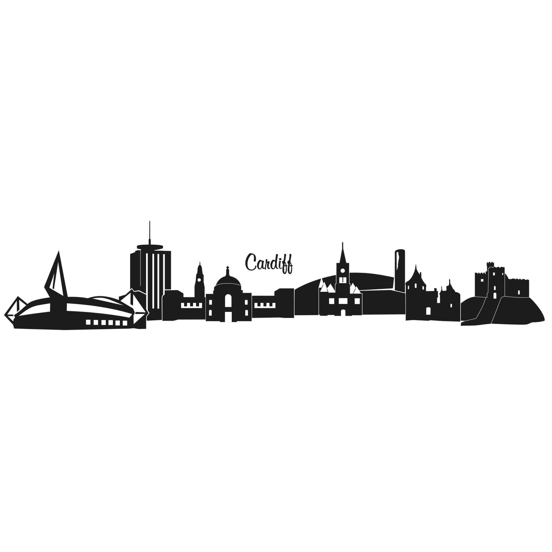 Wallsticker Cardiff Skyline