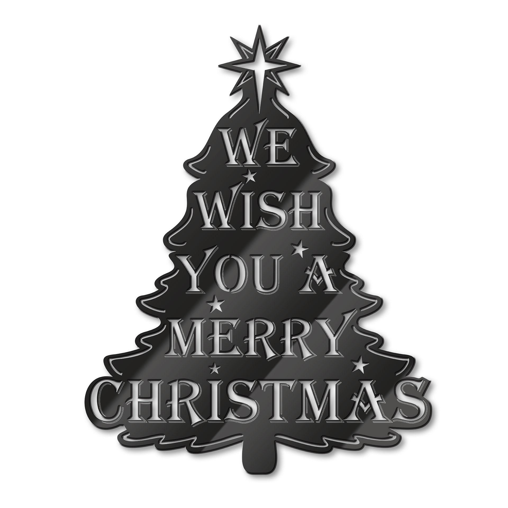 Acryldecoratie We wish you a merry christmas