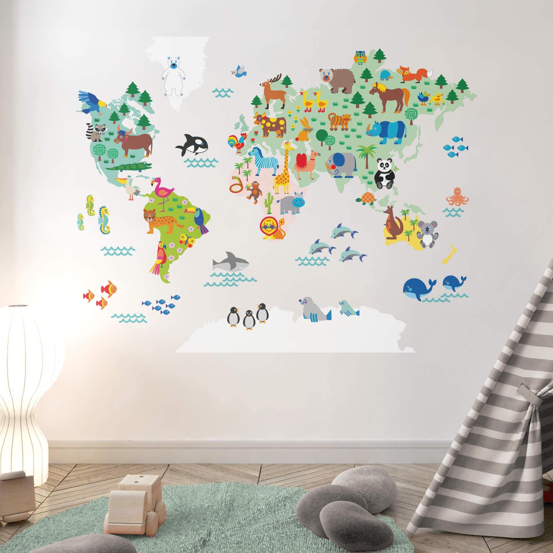Wallsticker - byGraziela Verdenskort