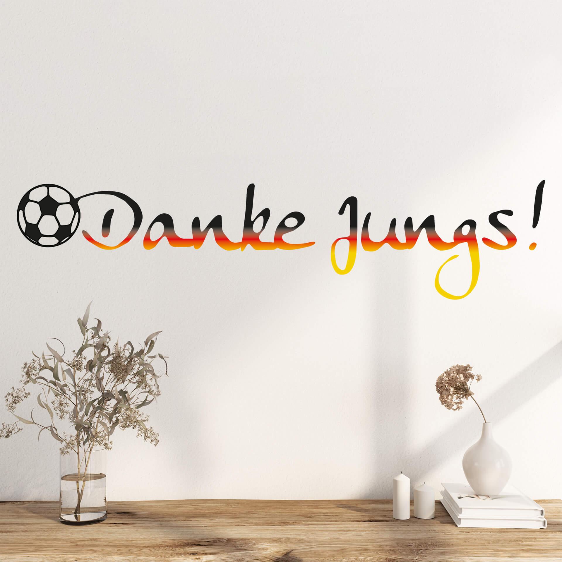 Wandtattoo Danke Jungs