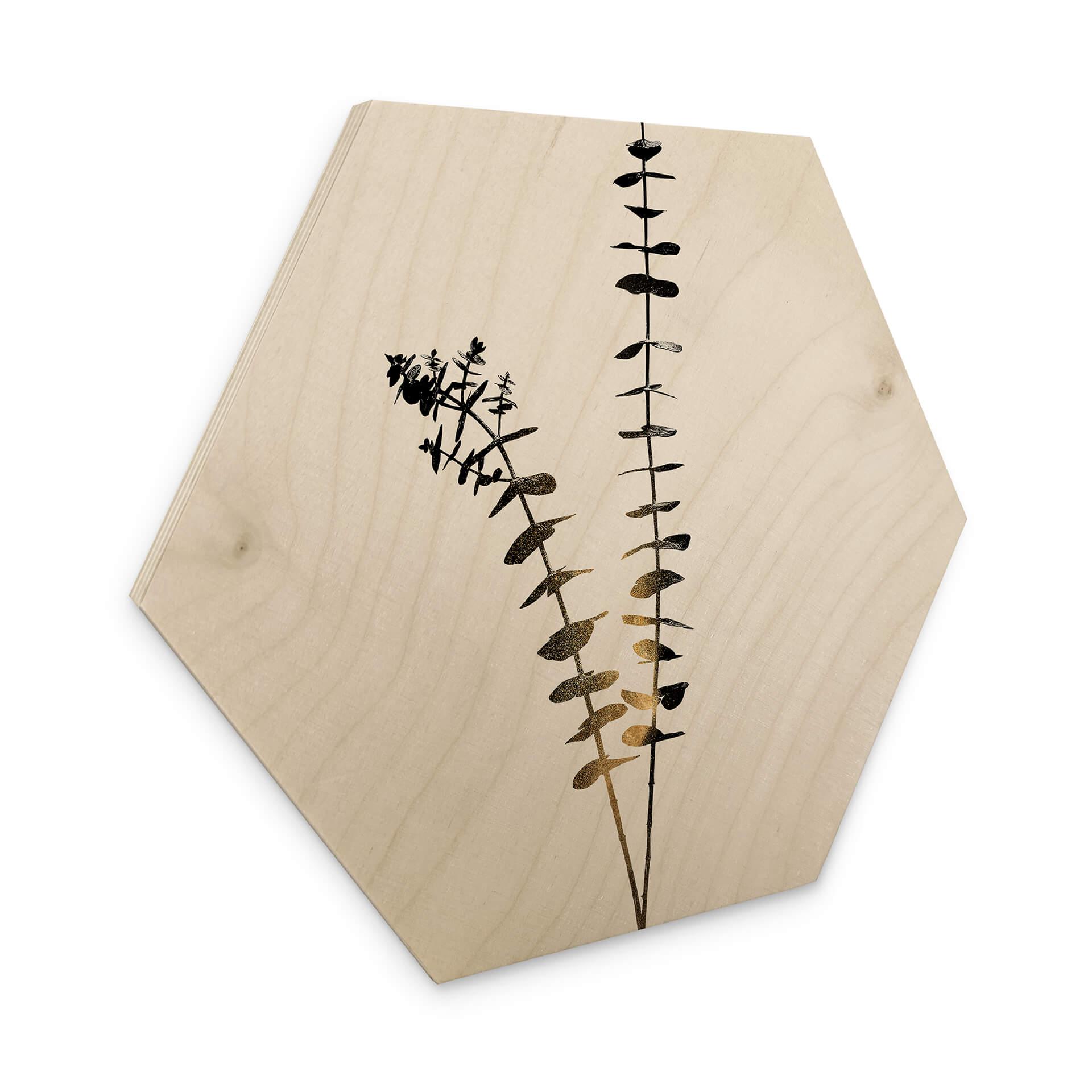 Hexagone - Placage bois de bouleau Kubistika - La dame en robe noire