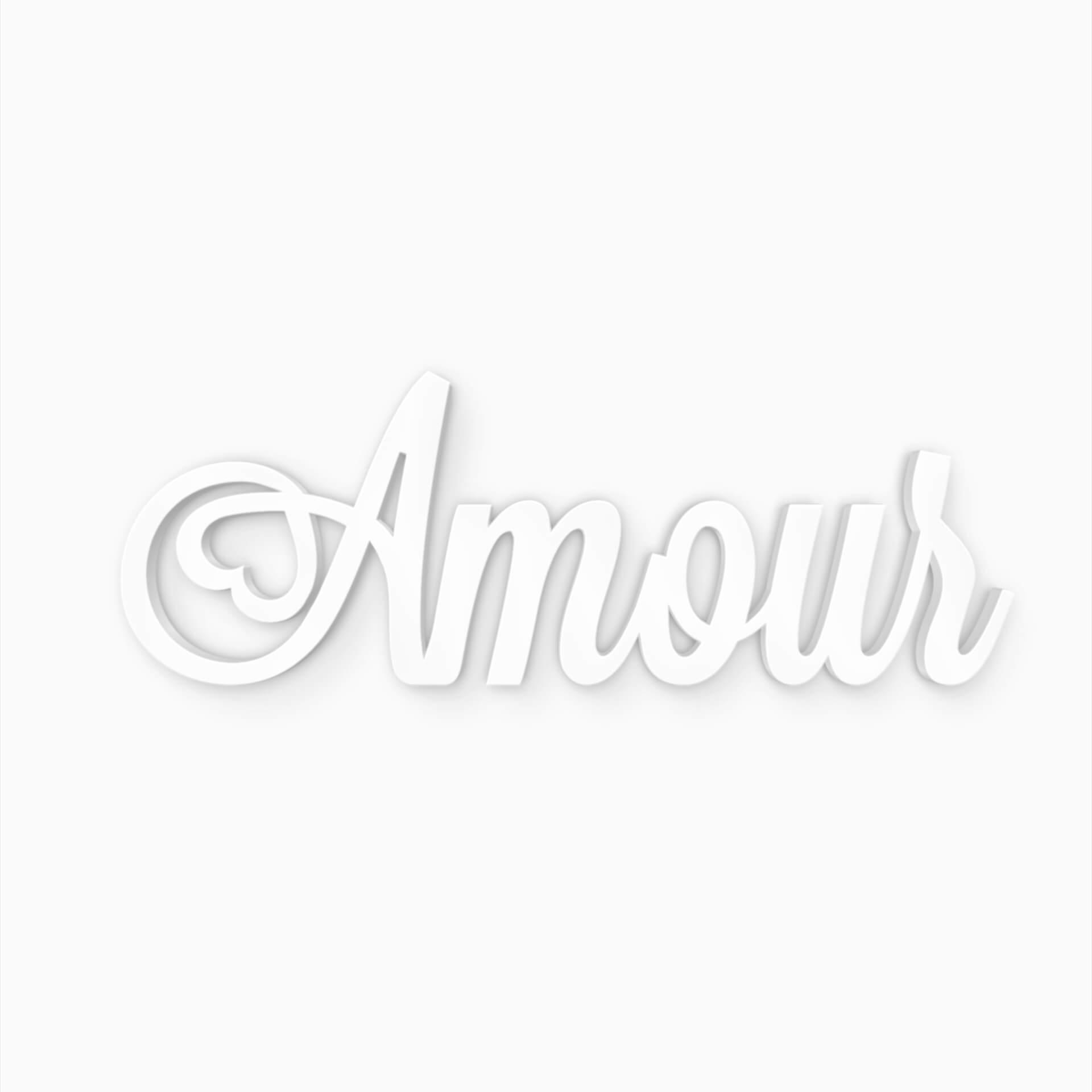 Decoratieletters 3D Amour