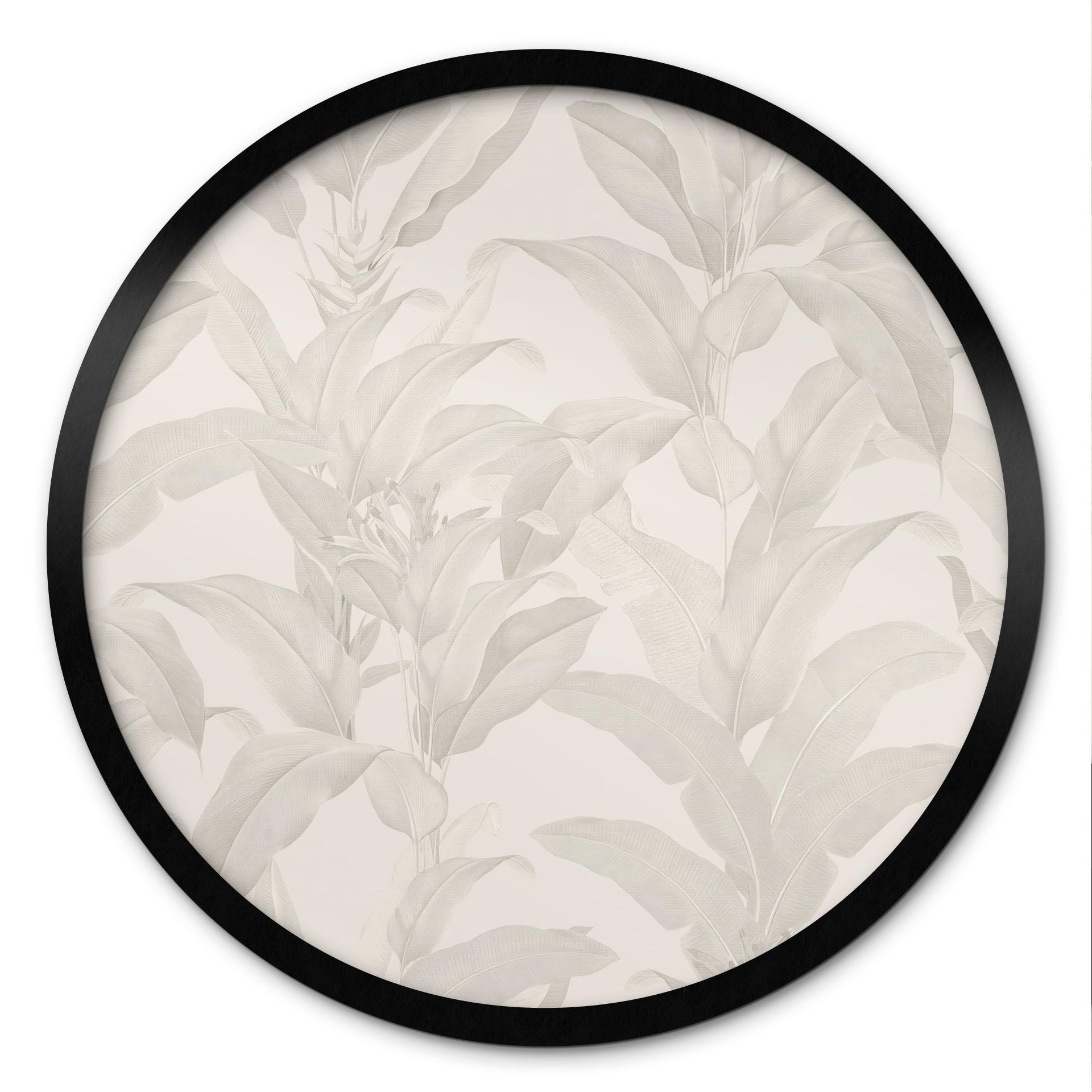 Plakat Urban Jungle Tropical Leaves Cream - Bloomery Decor - Rund