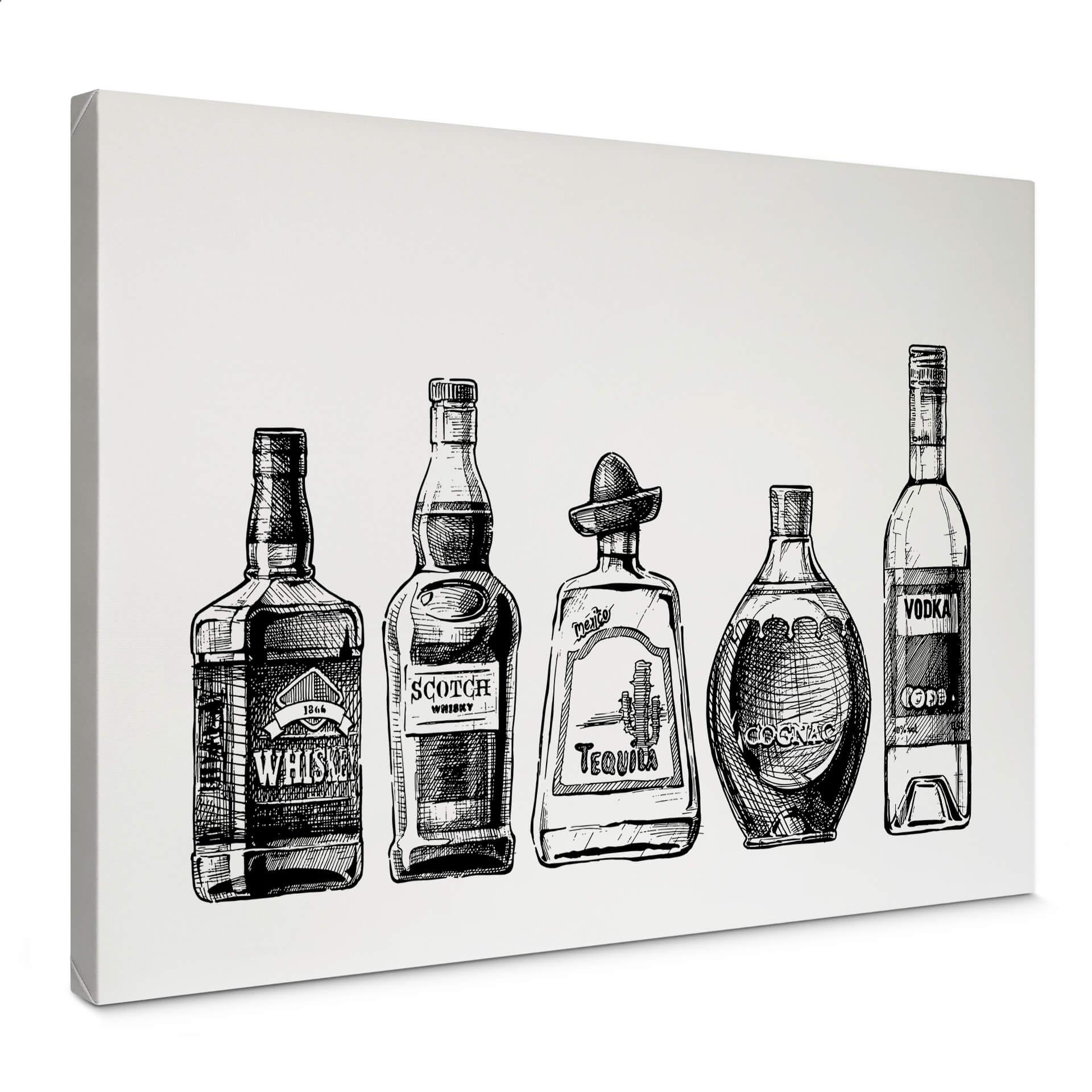 Lienzo 5 botellas de diversión