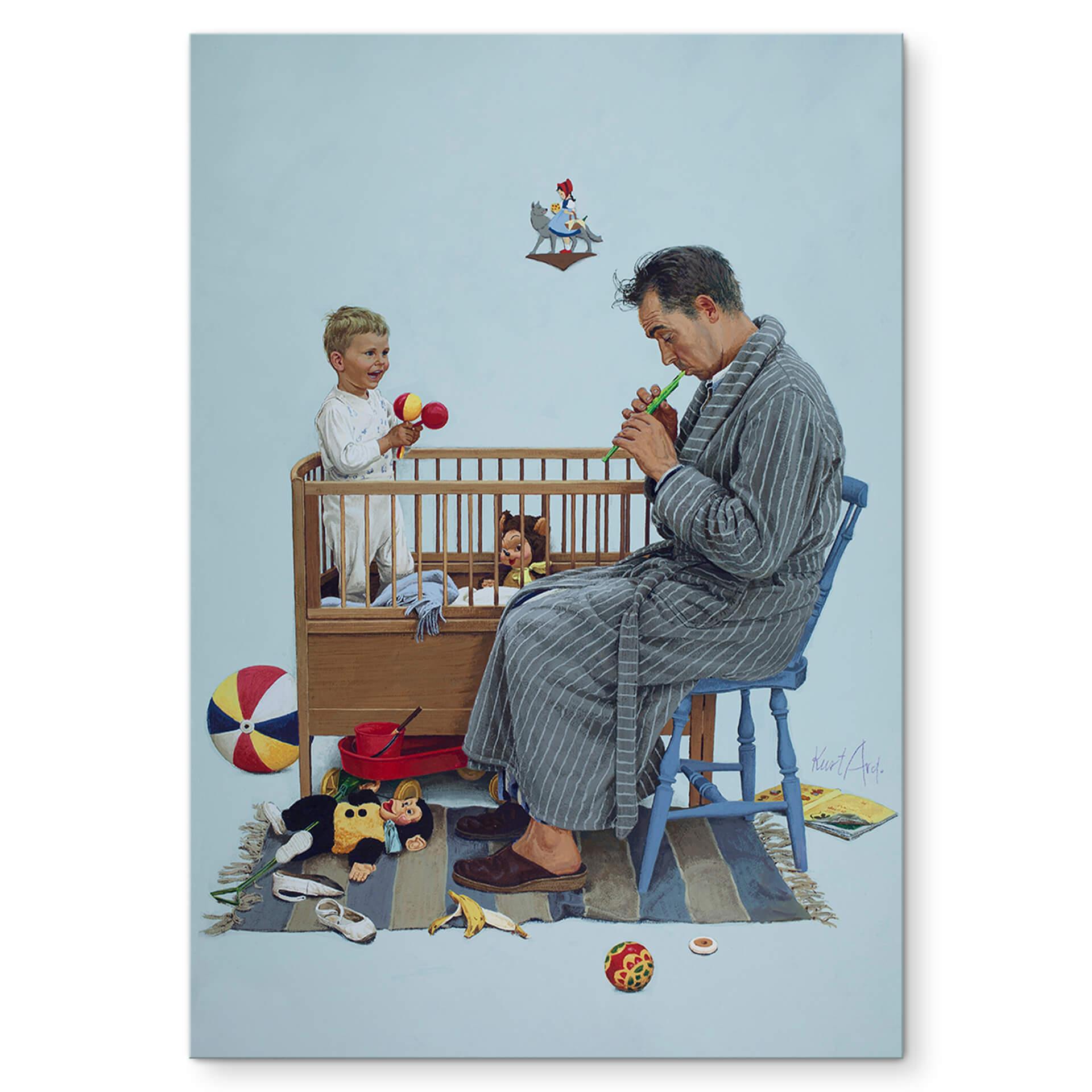 Wandbild Kurt Ard - Schlaf, mein Prinzlein, schlaf ein... (1962) - Alu-Dibond