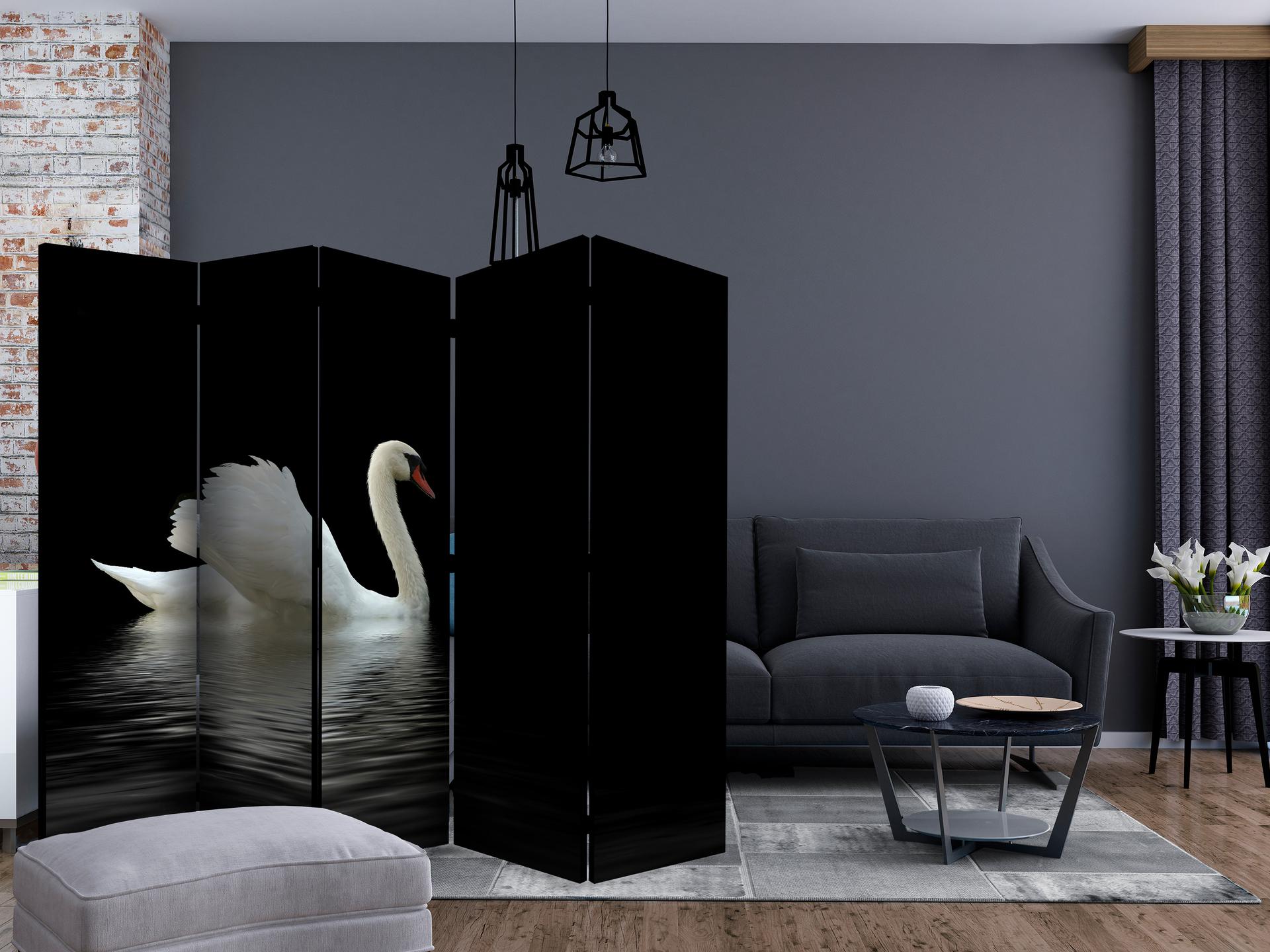Divisorio - Cigno riflesso, 5 pezzi - 225x172 cm