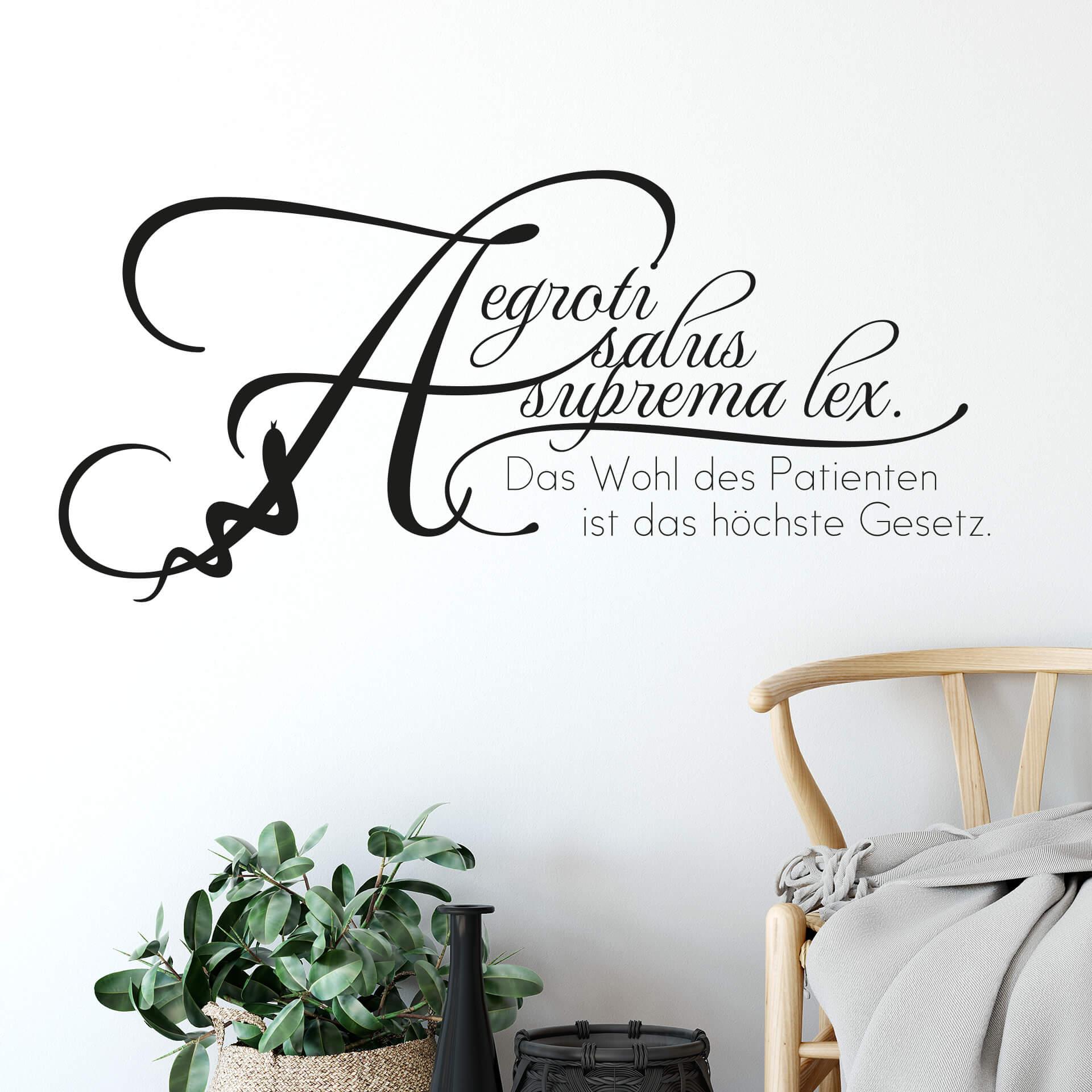 Sticker mural - Aegroti salus suprema lex