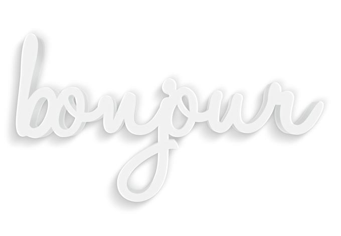 Lettre décorative - 3D Bonjour