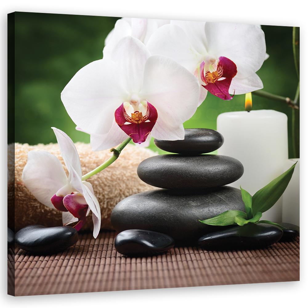 Canvasbillede, orkidéblomster Zen