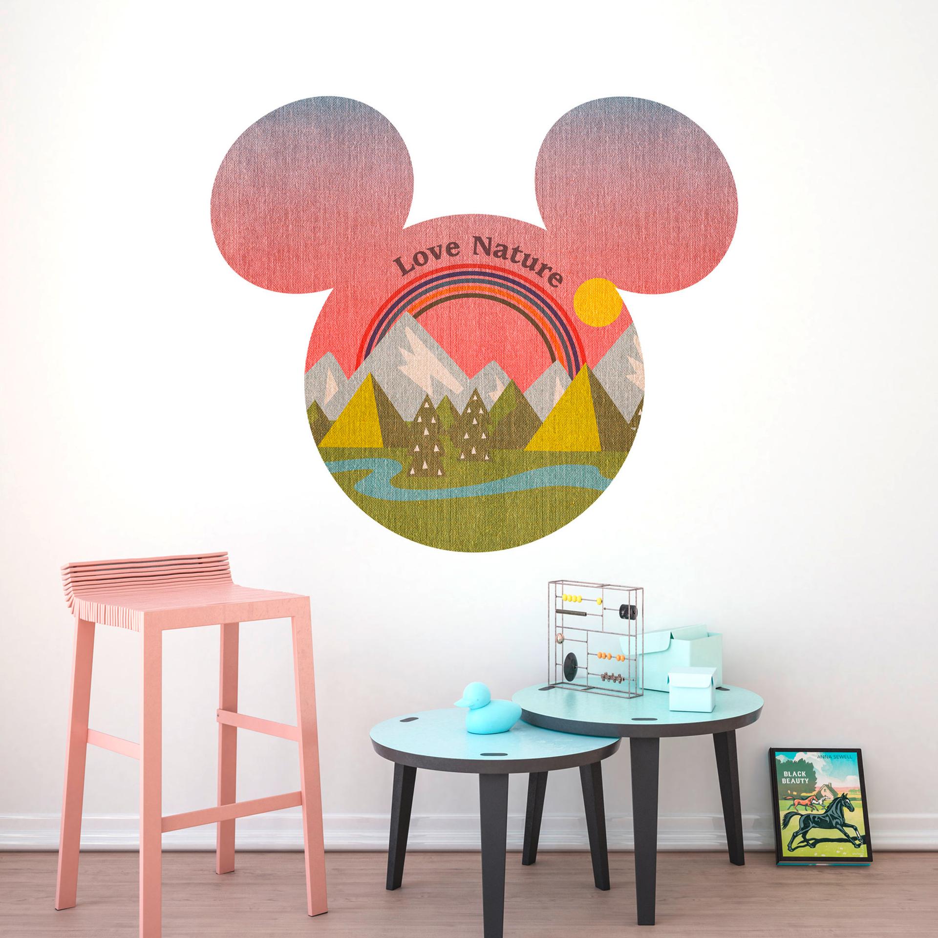 zelfklevend behang - Mickey Head Summer Hike - 125 x 125 cm