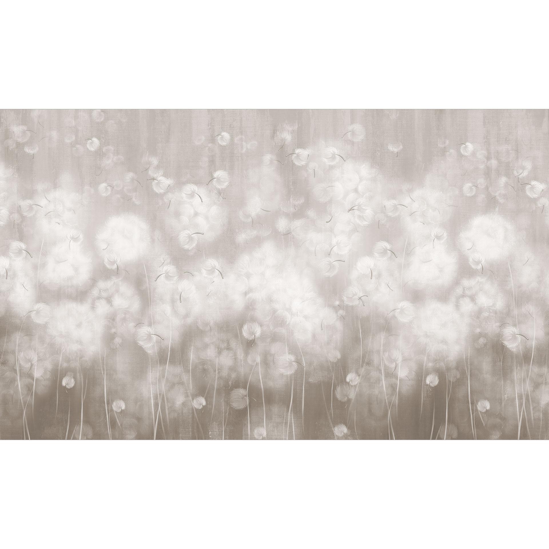 Bloemen behang Fotobehang paardenbloemen droom in beige - Ms Tiff