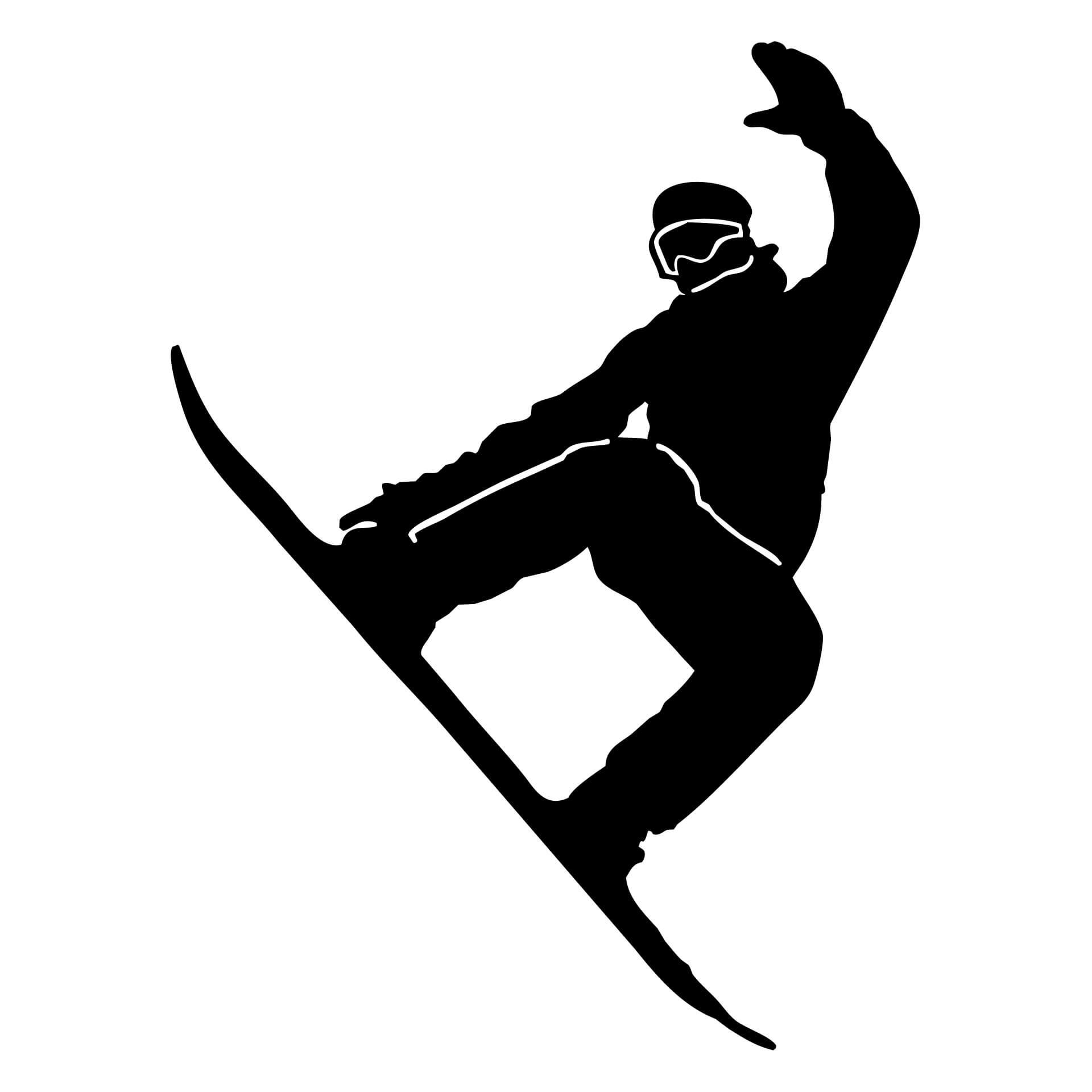 Wandtattoo Snowboarder 01