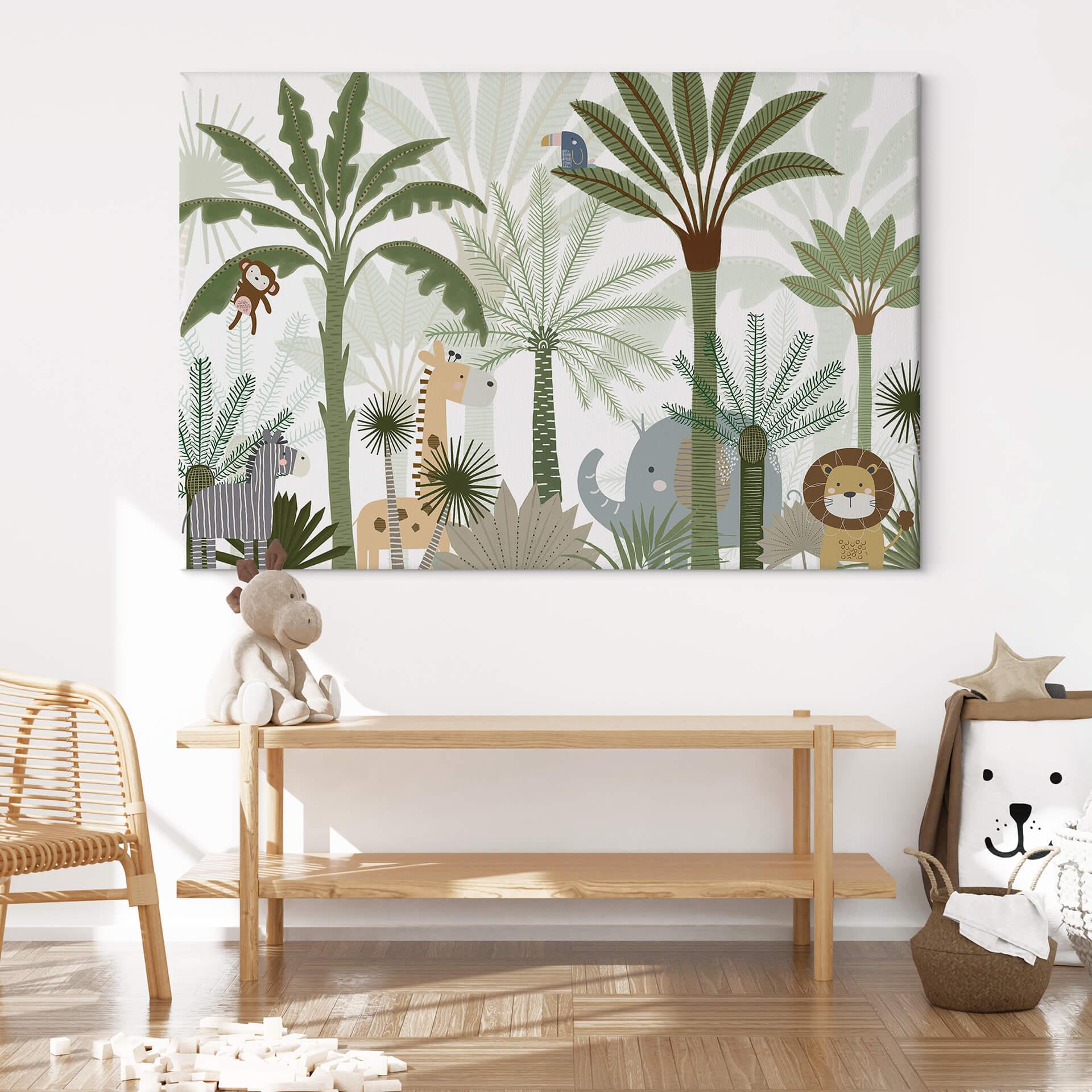 Lærredsprint - Oliver Robins - Sweet Jungle Animals