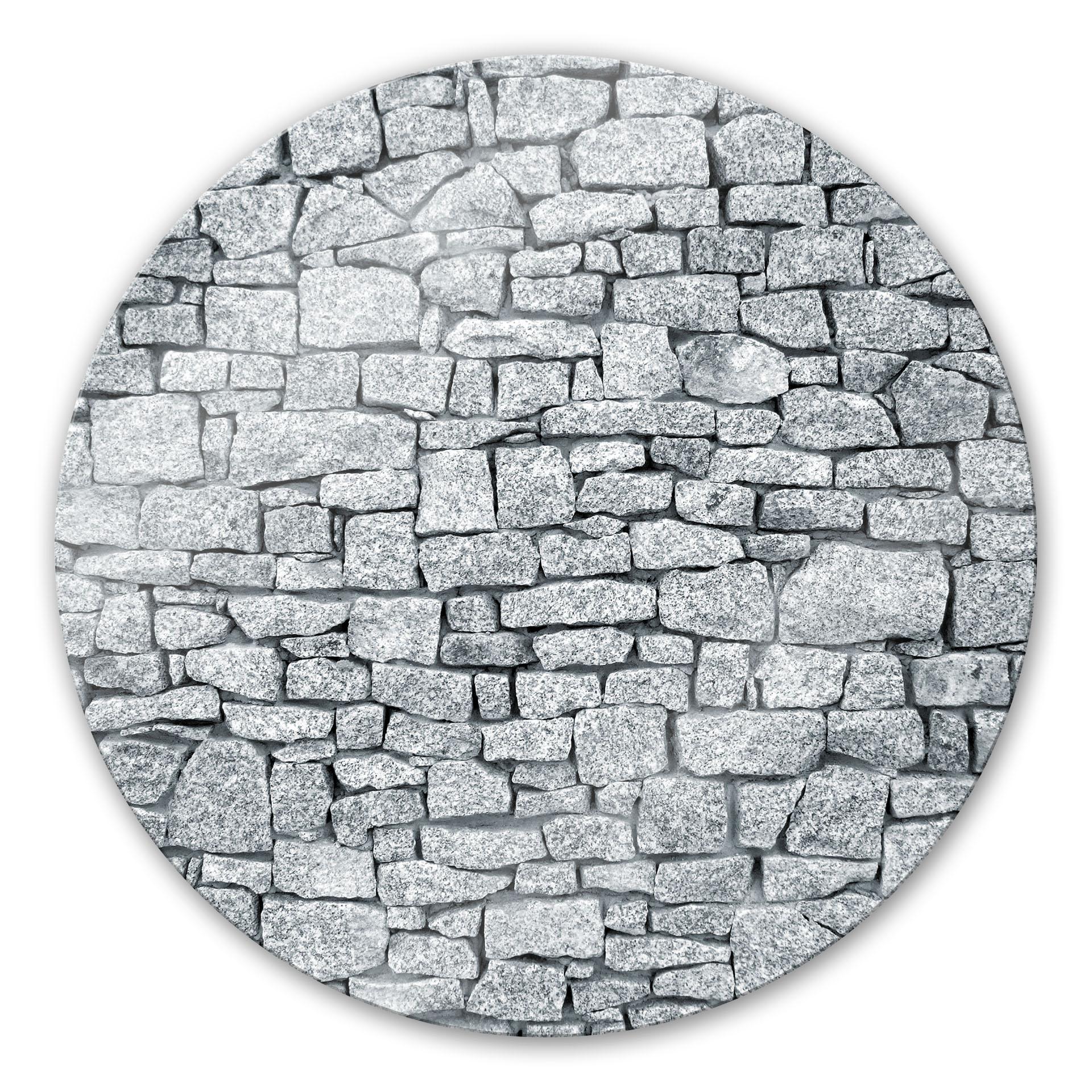 Glasbillede - Granit Væg - Rund