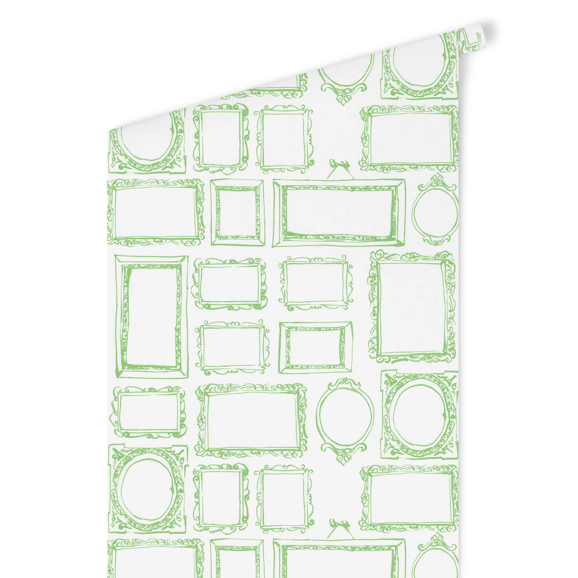 Patroonbehang - Frame Your Life - Groen