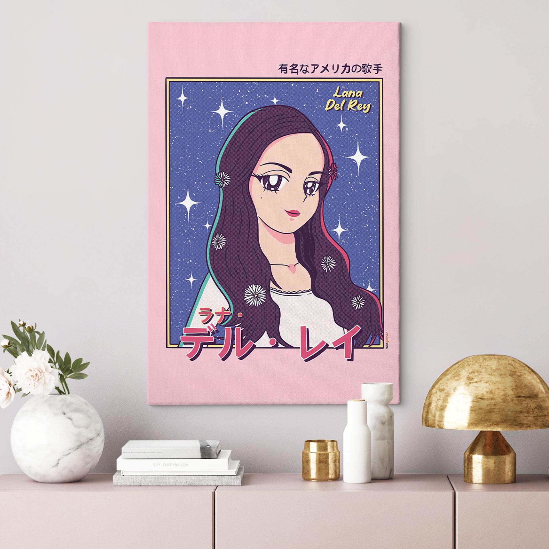 Lærredsprint - Anime-Girl "Lana del Rey" - Gomes