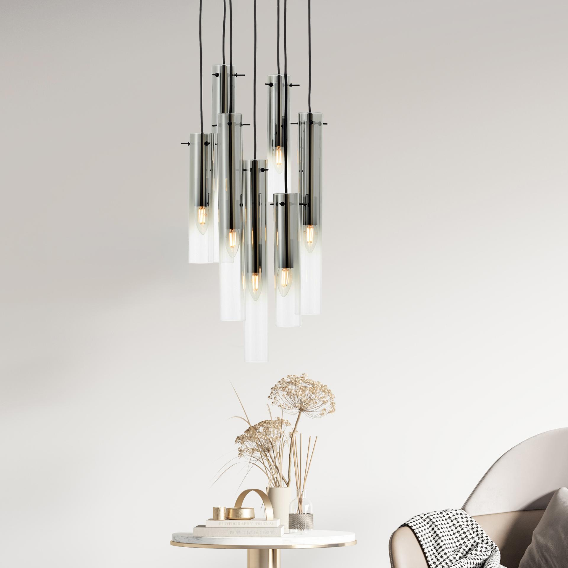 Pendelleuchte Hilla, grau, ⌀32 cm, Metall Lampe