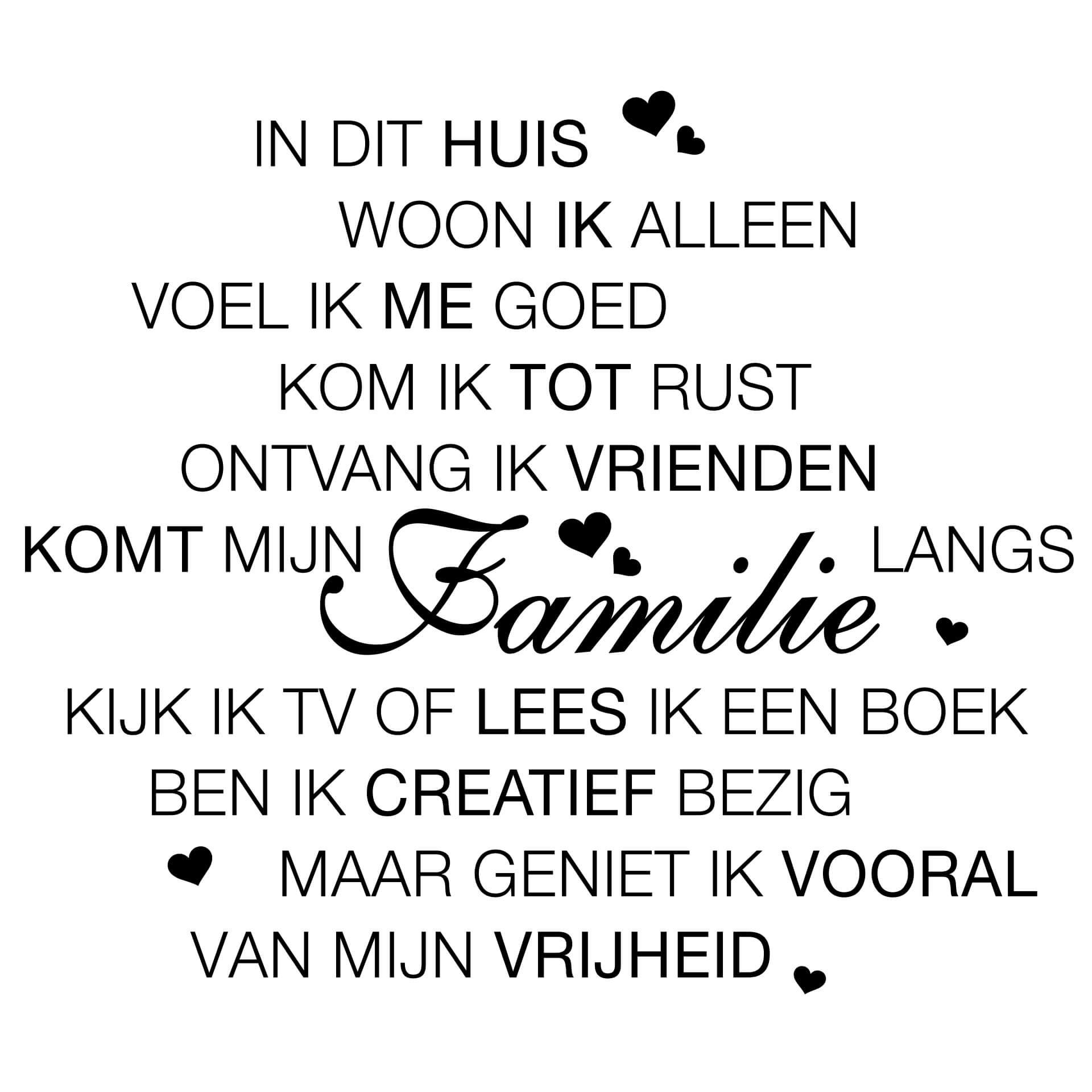 Wandtattoo In dit huis 3