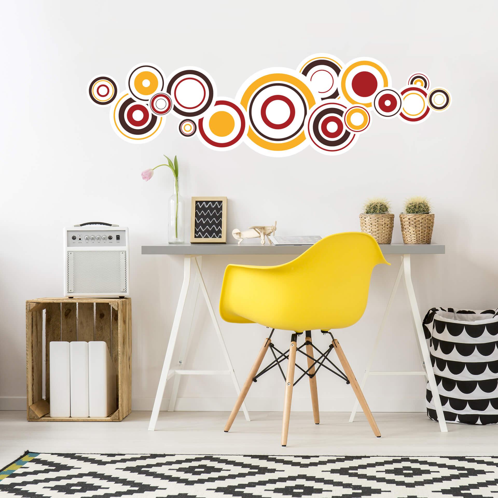 Wallsticker - Retro Bobler Orange
