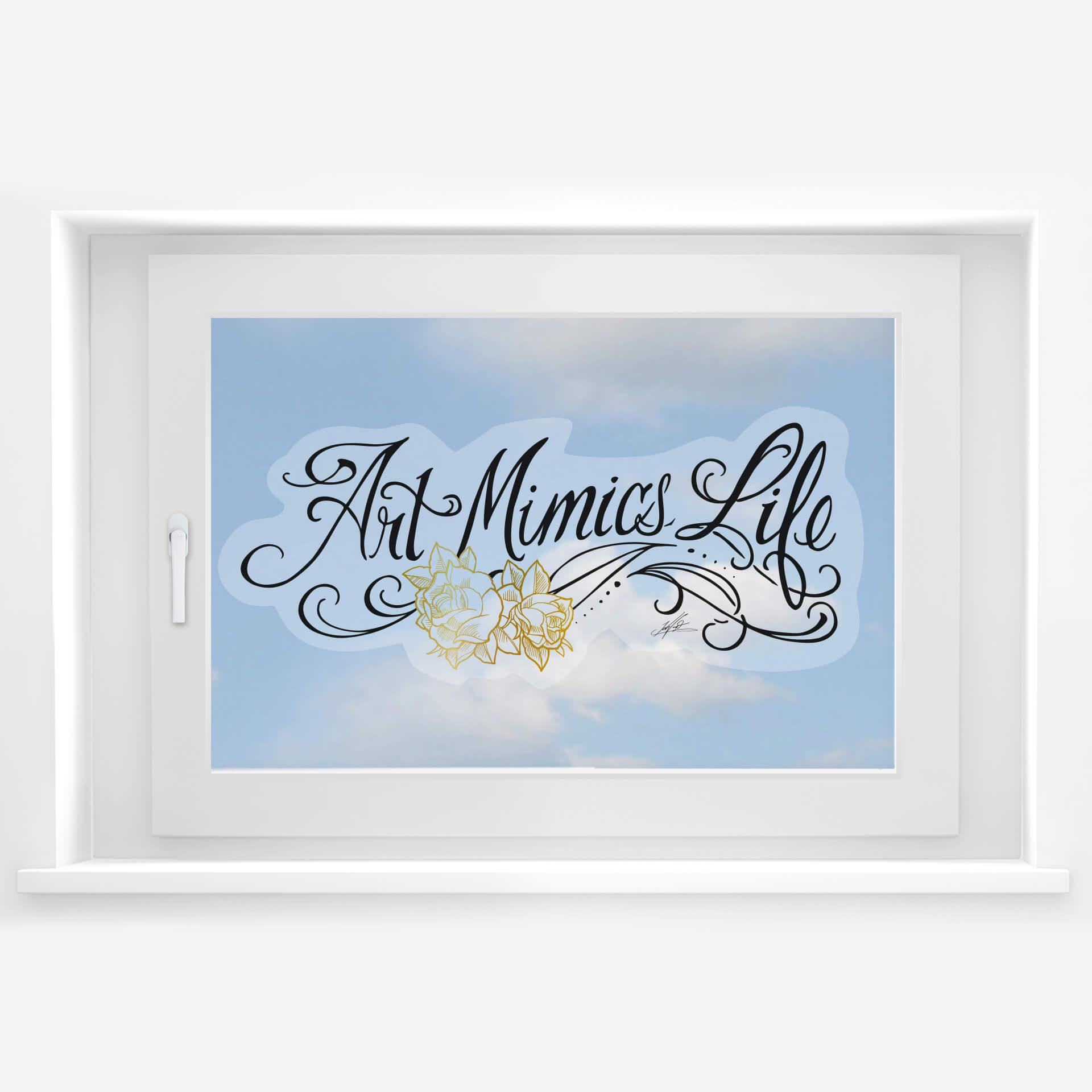 Cuadro de ventana LA Ink Art Mimics Life