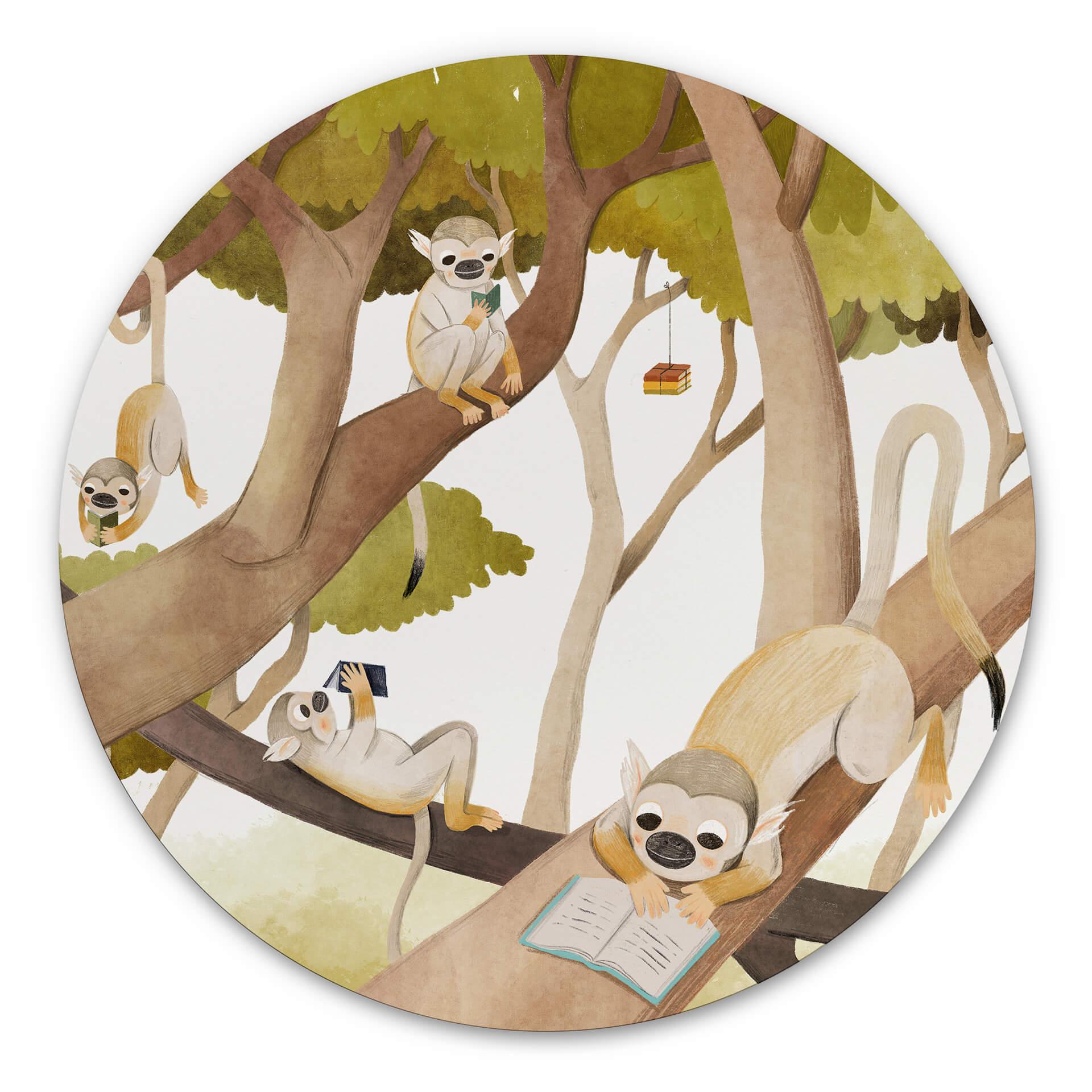Wandcirkel Loske - Monkey Party
