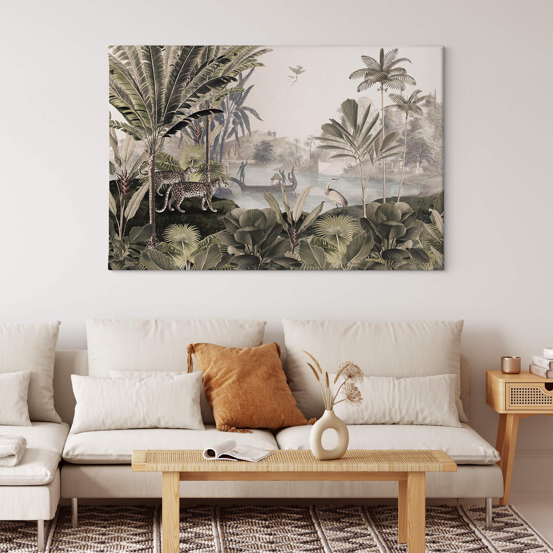 Lienzo Sir Edward - Paisaje con leopardos