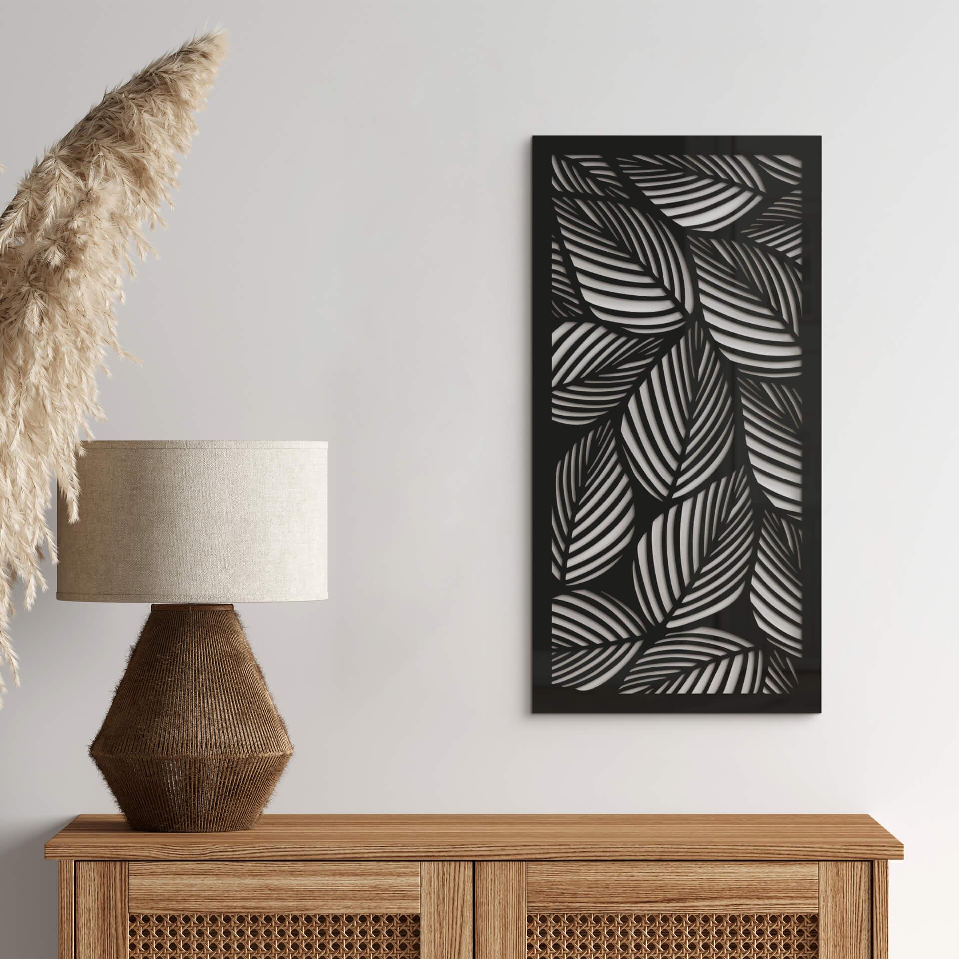 Decoración acrílica hojas de haya