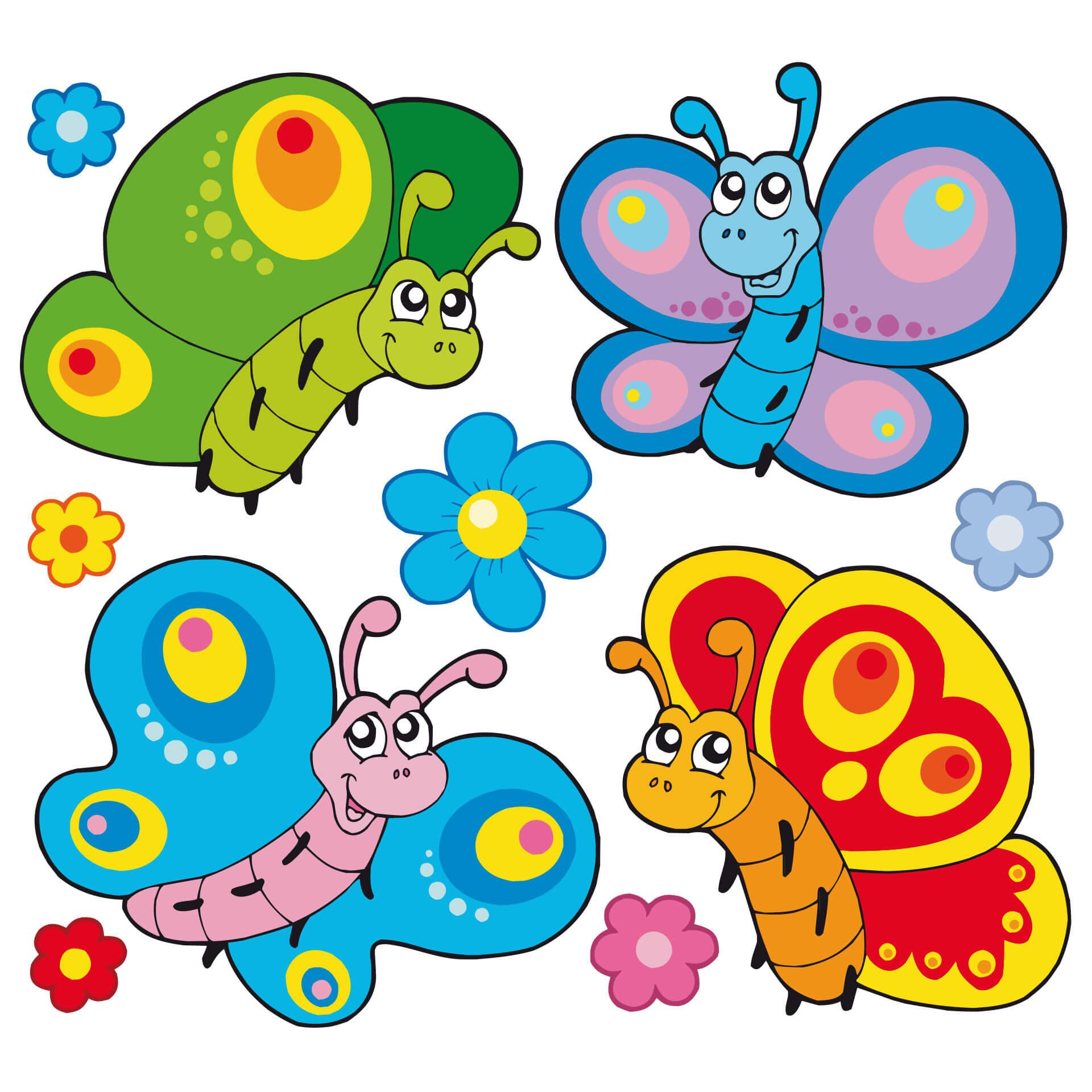 Muurstickers Vlinder Set
