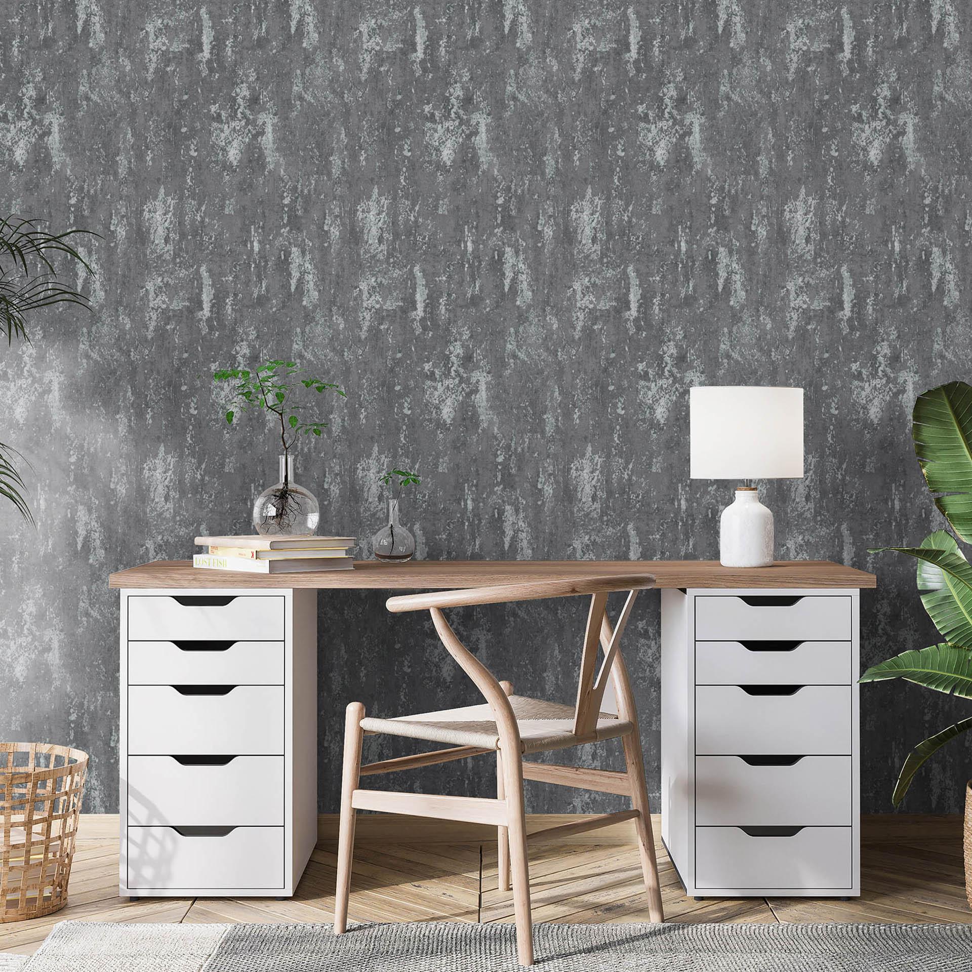 Erismann Vliesbehang Casual Chic Grijs