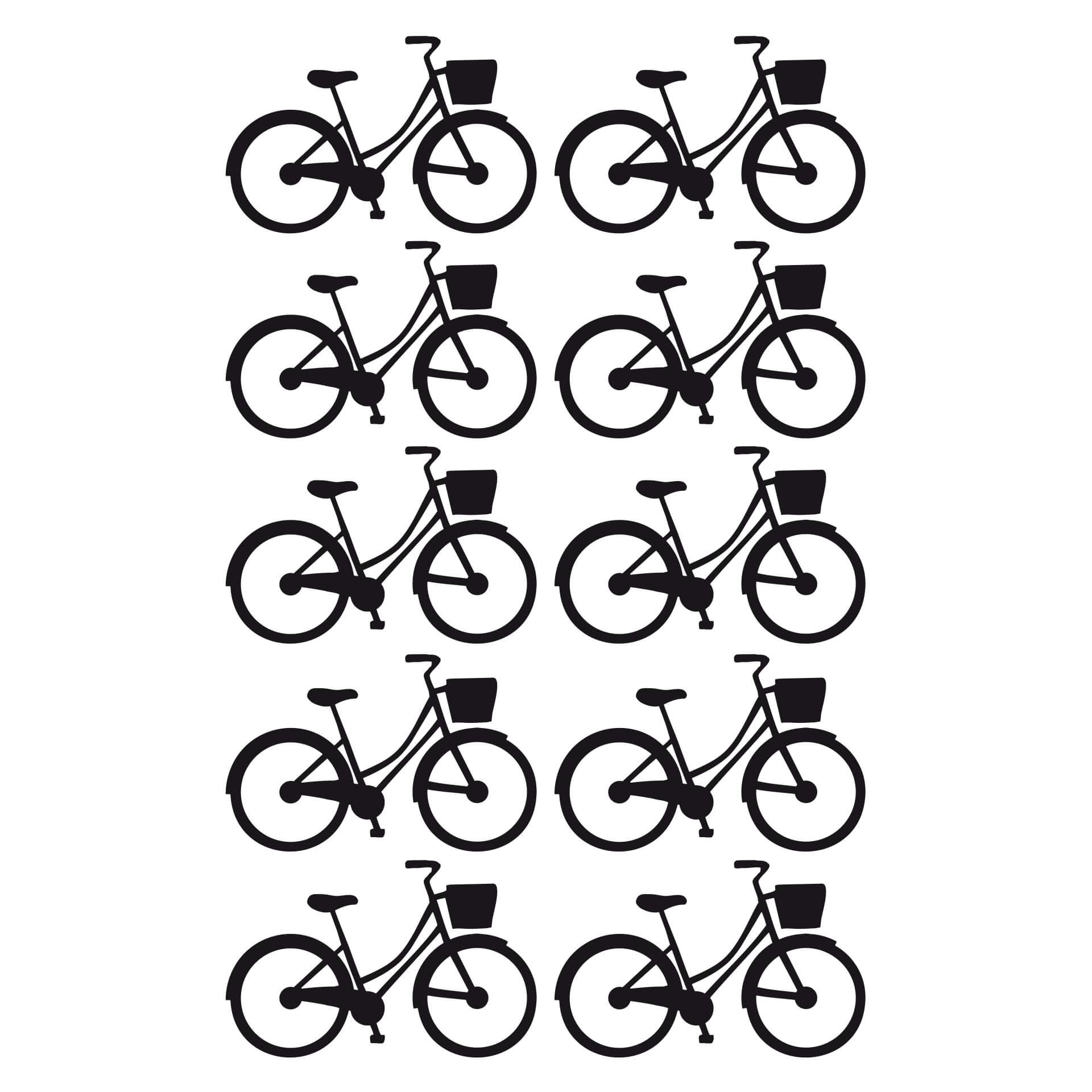Adesivi murali - Set Biciclette