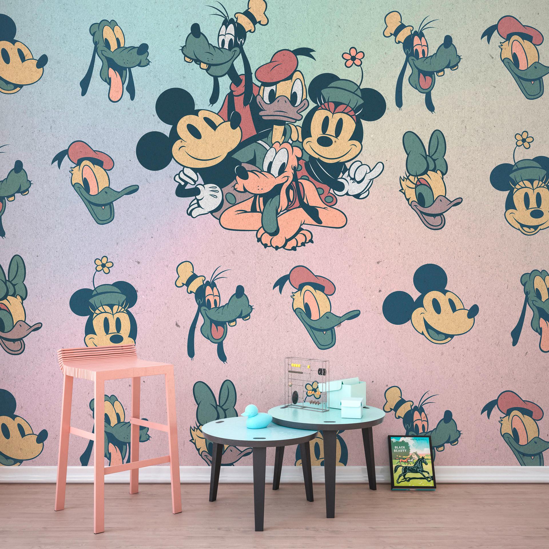 Vliesbehang - Mickey Fab5 - 300 x 280 cm
