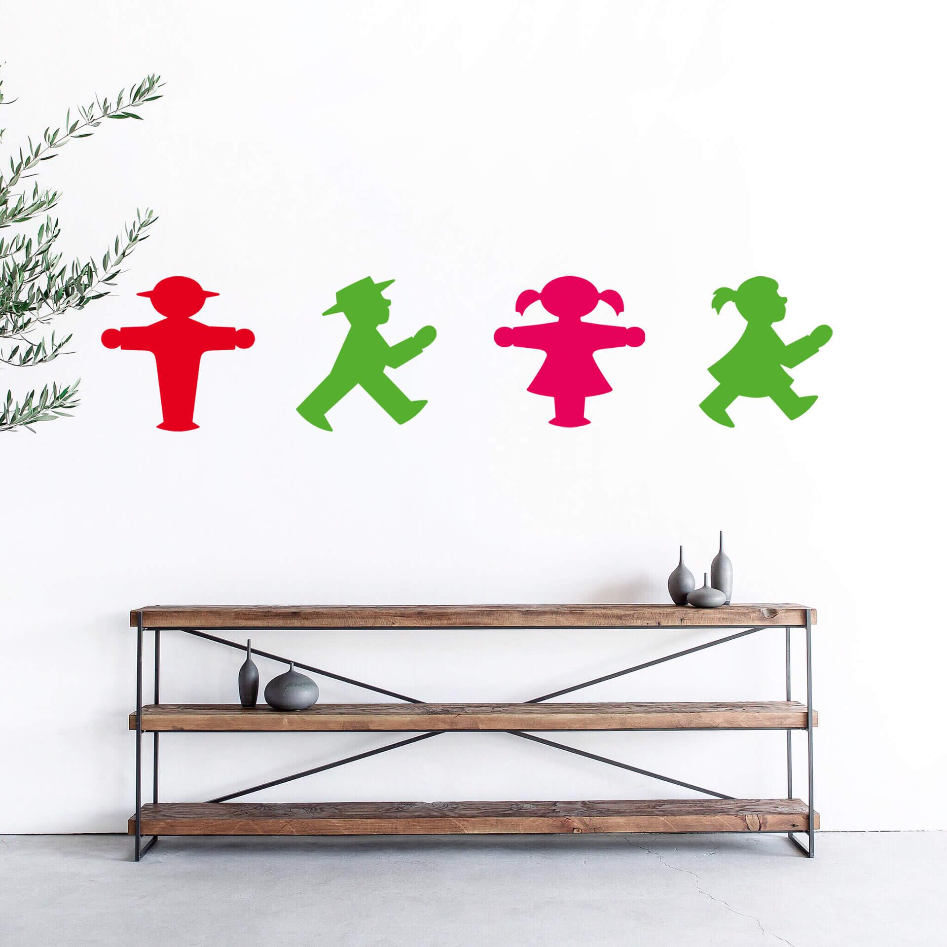 Muurstickers Ampelmann - Man & Vrouw