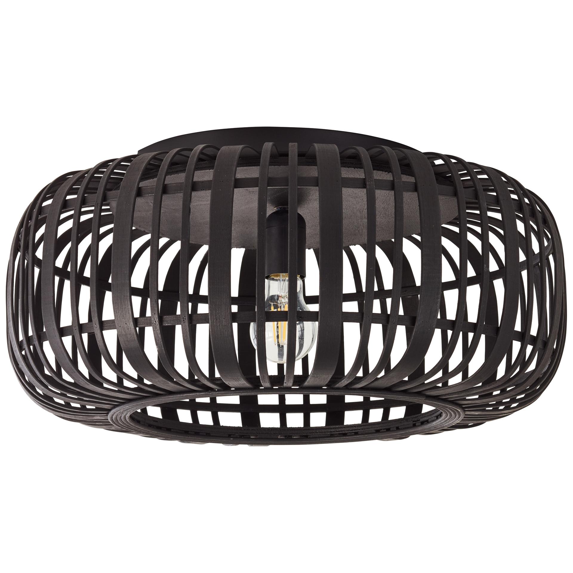 Deckenleuchte Willi, braun, 23,5 x 51 cm, Bambus Lampe