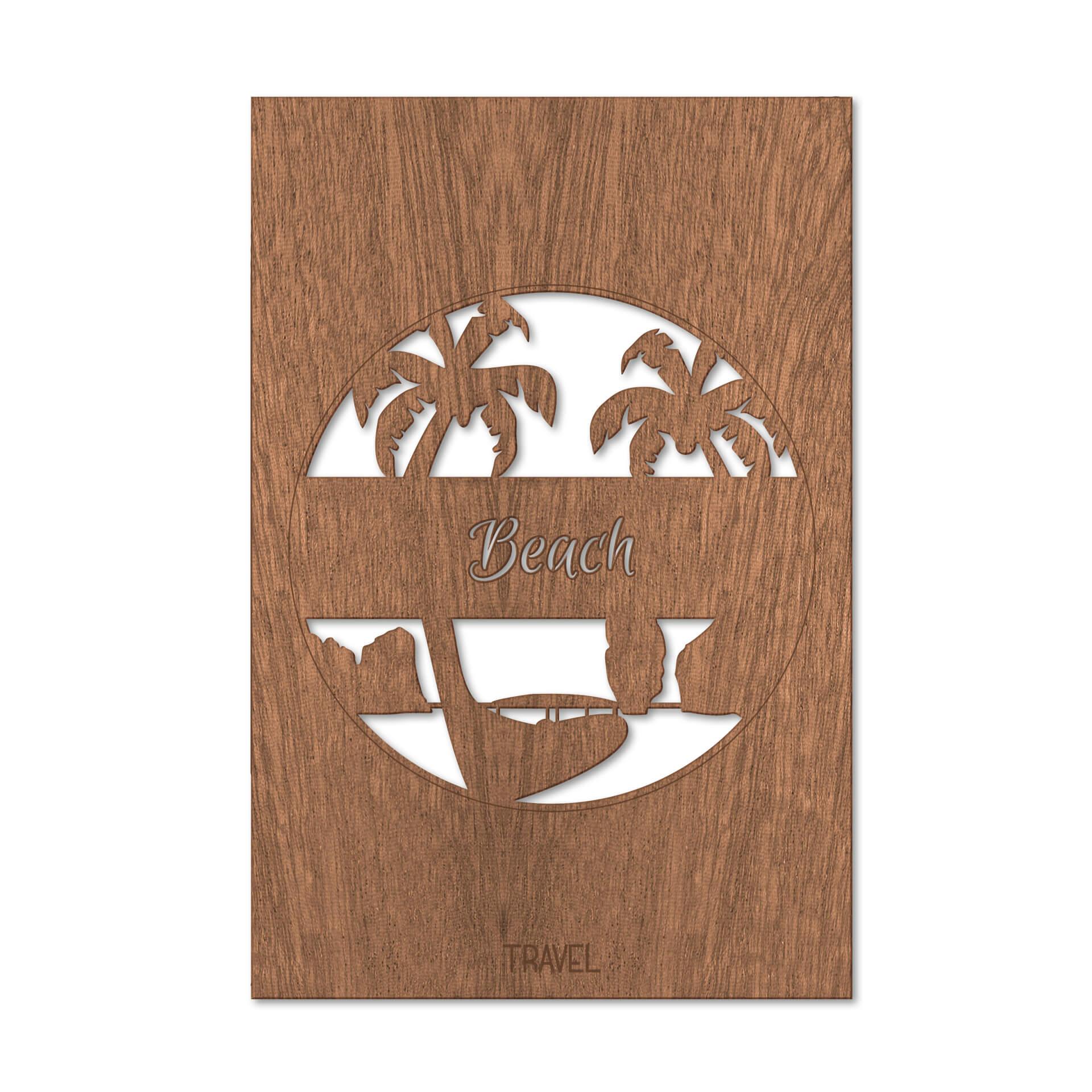 Decoro in legno - Travel Beach mogano