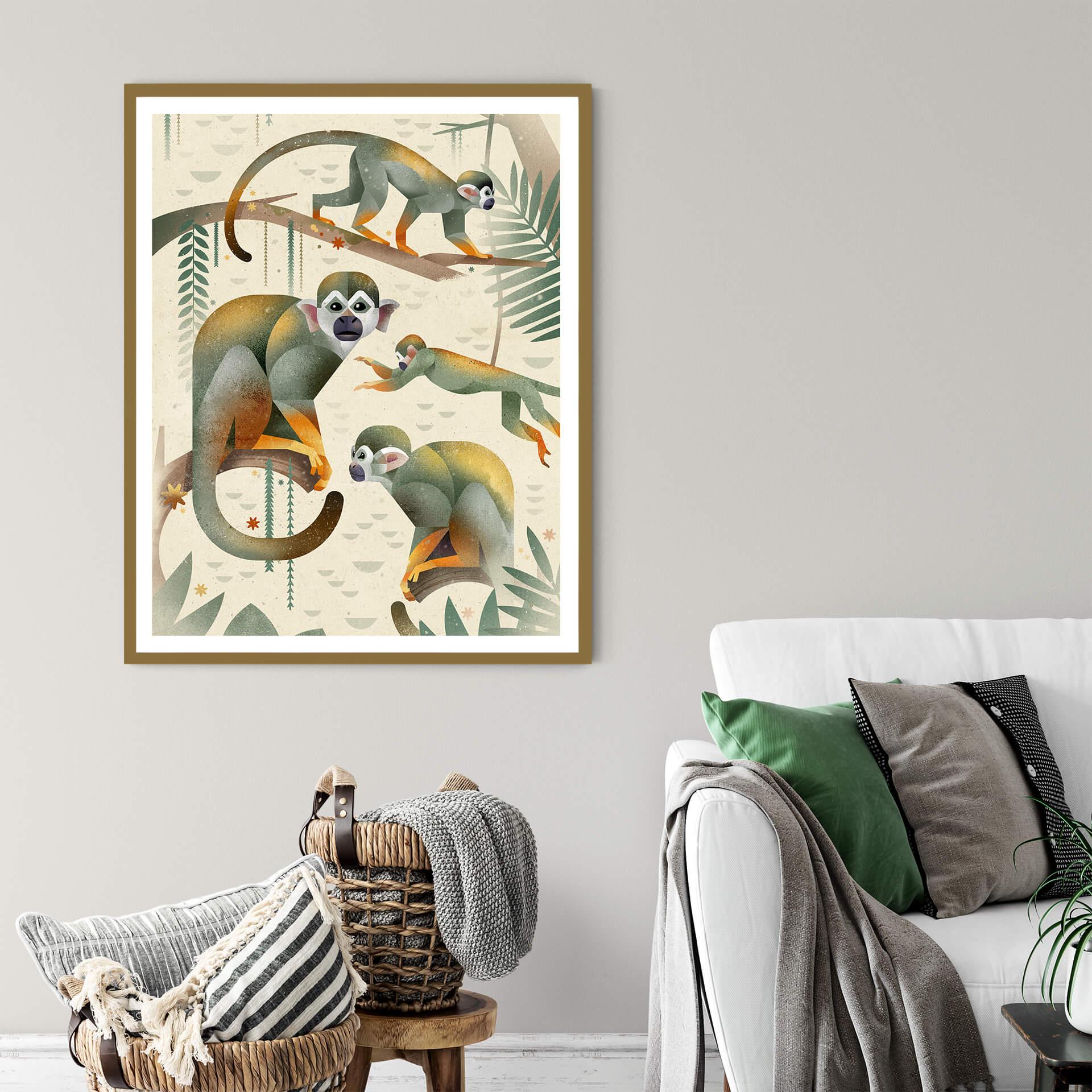Poster Braun - Squirrel Monkeys