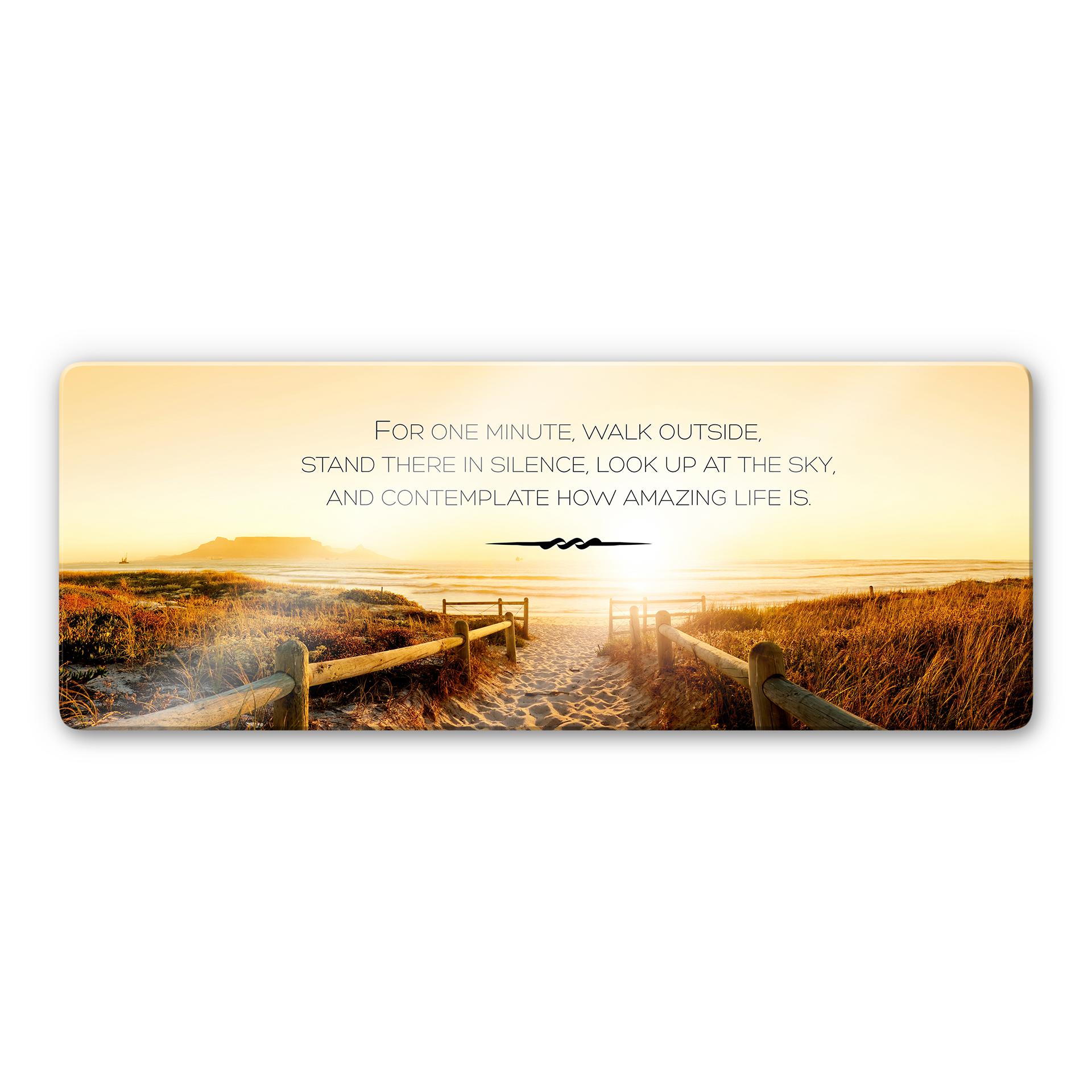 Tableau en verre - For one Minute - Panorama