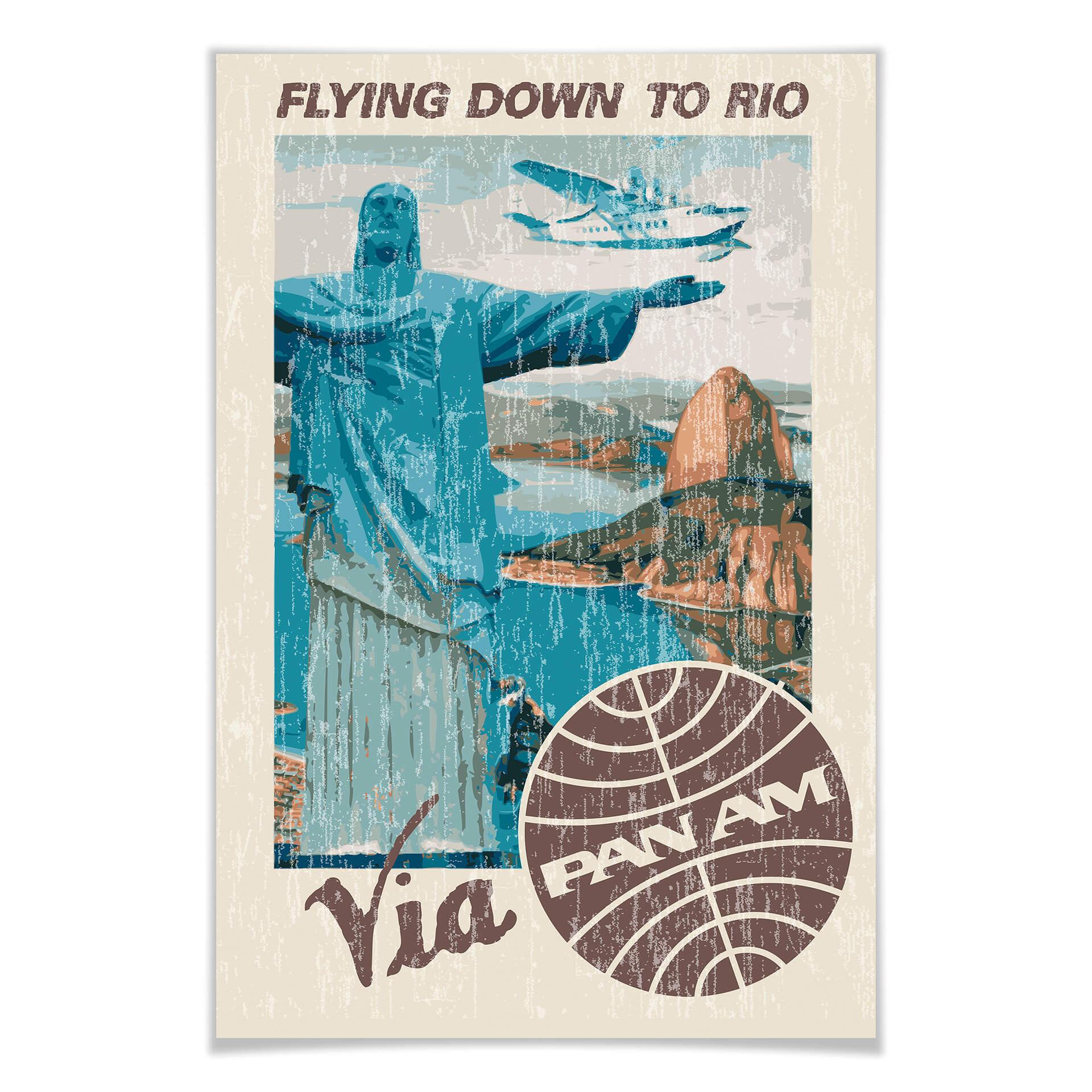 Poster PAN AM - Rio - Cristo Redentor am Zuckerberg