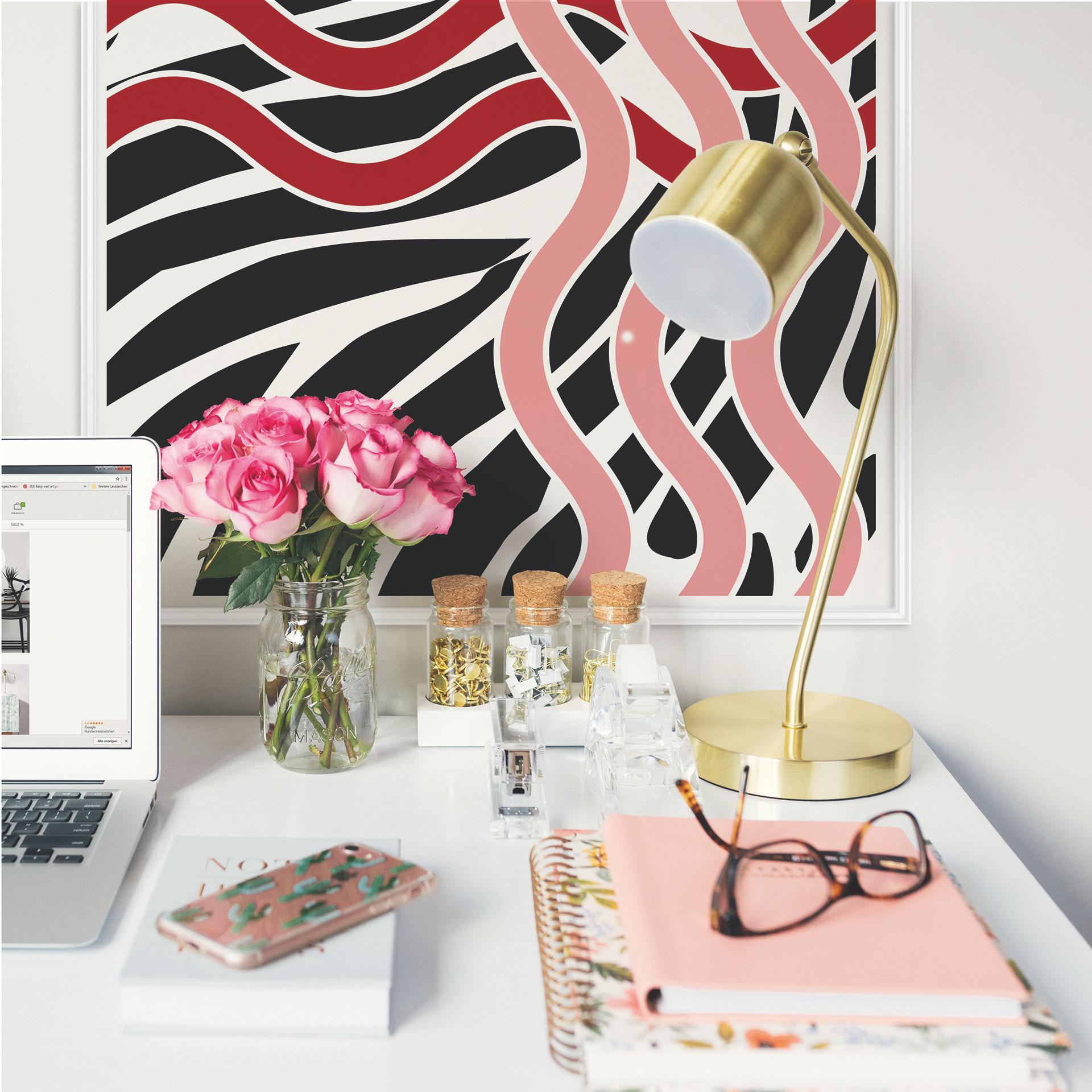 Wallprint W - Welle rot