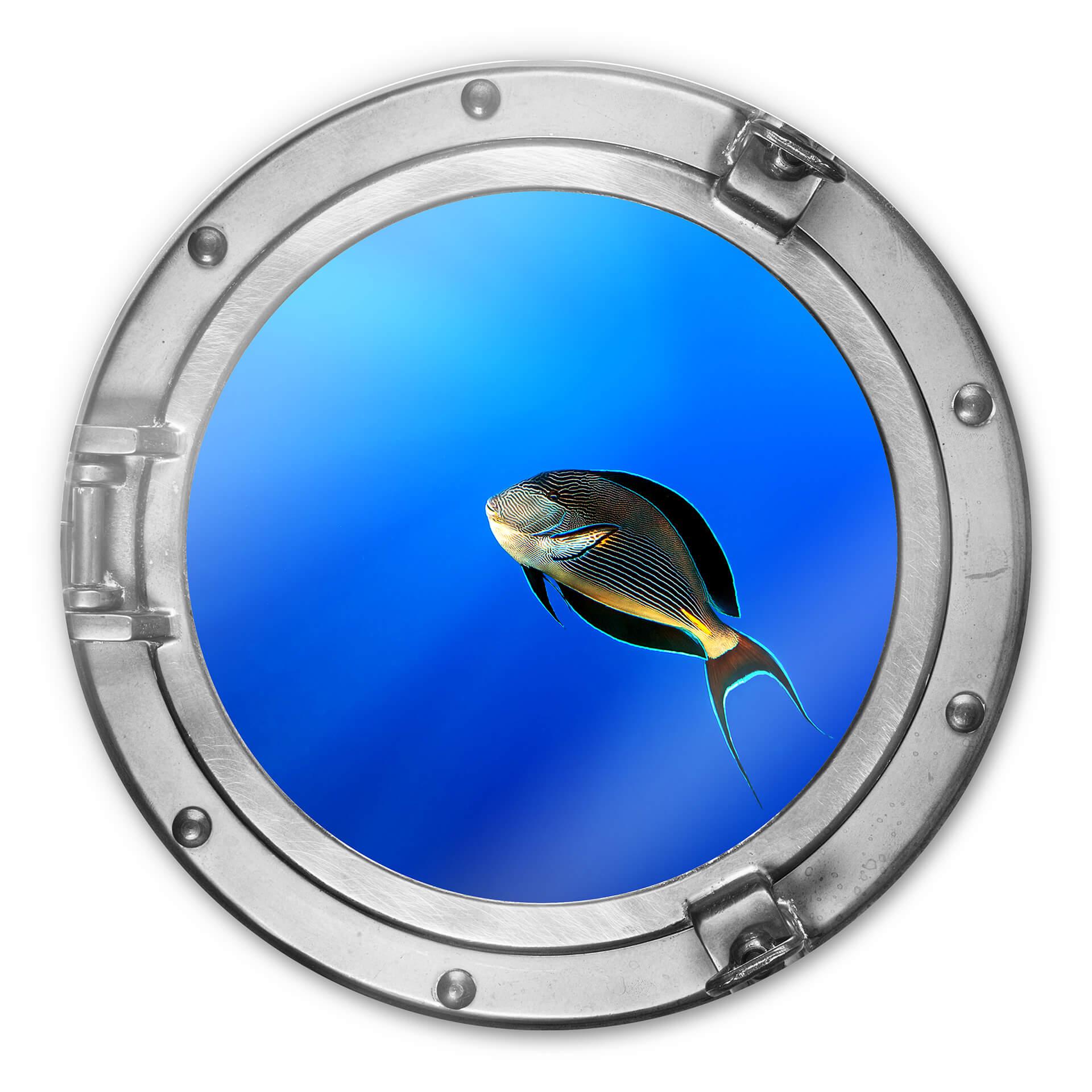 Glasschilderij rond - Catta - Deep Ocean