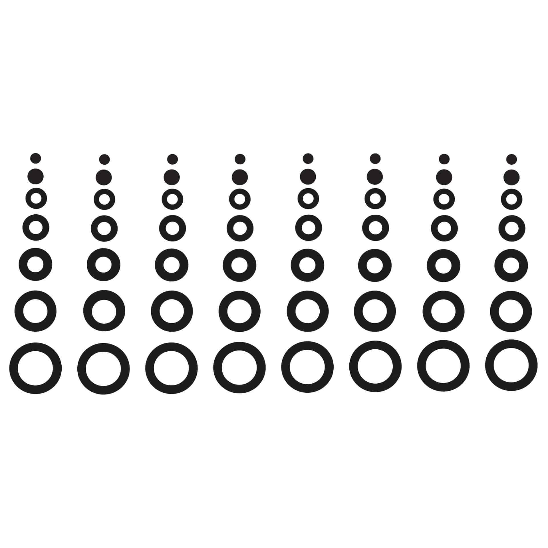 Wallsticker - Cirkel Rækker